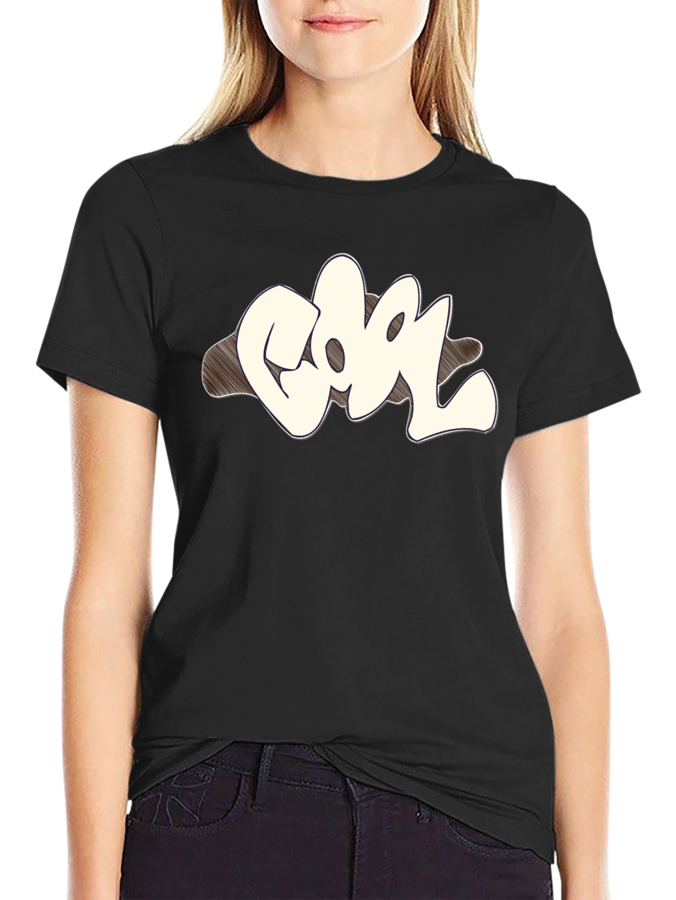 Cool Graffiti Style T-Shirt - Black