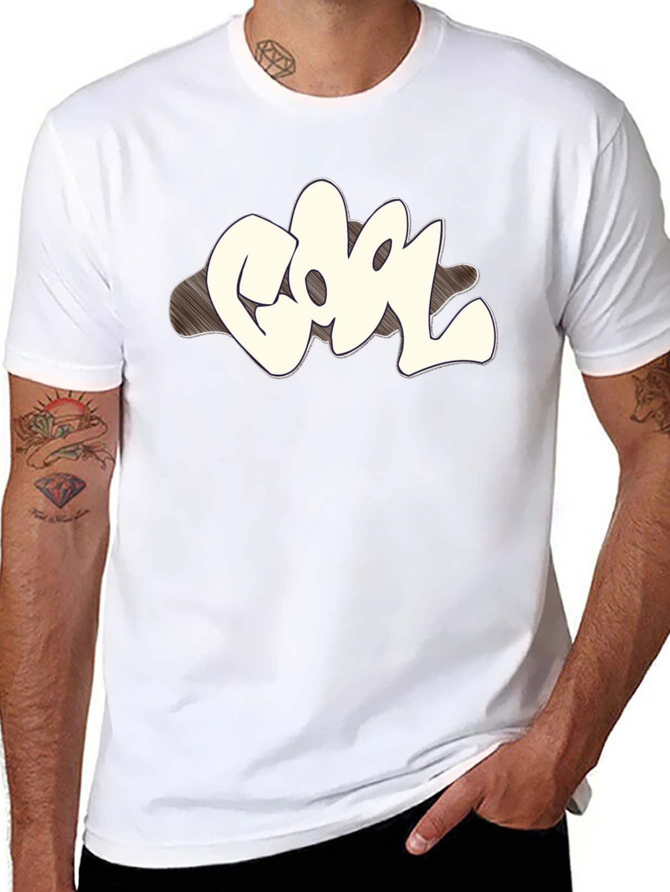Cool Graffiti Style T-Shirt - Black