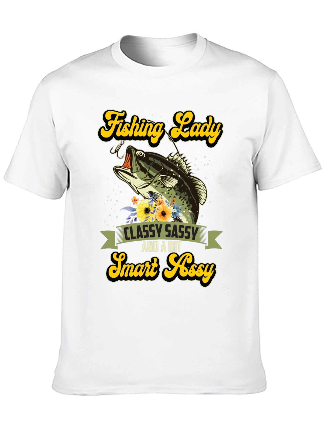 Fishing Lady Tee - Classy Sassy Smart Assy