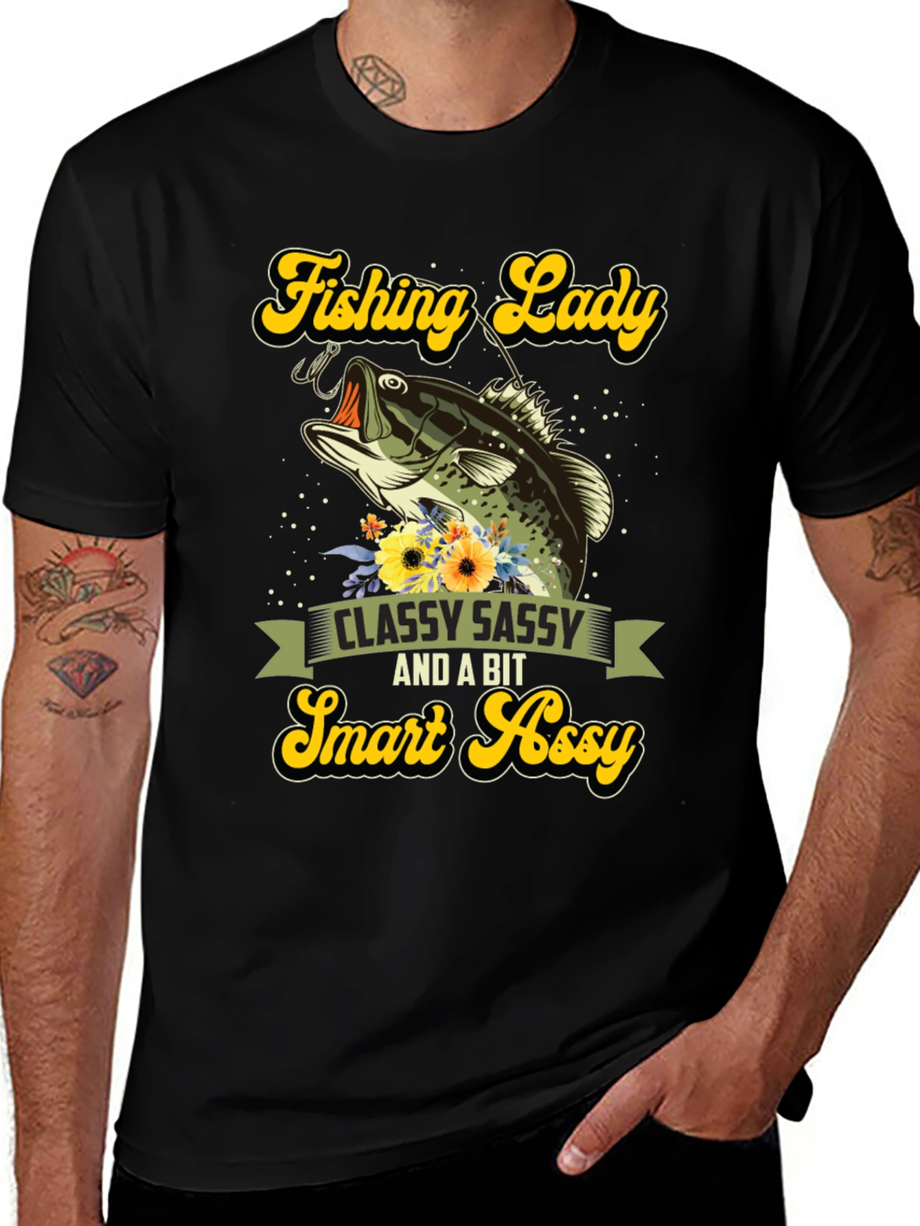 Fishing Lady Tee - Classy Sassy Smart Assy