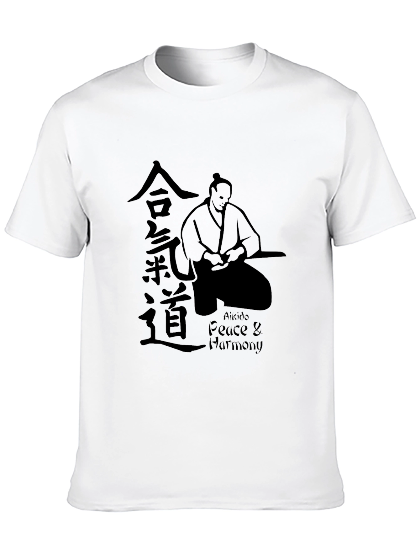 Aikido Peace & Harmony Black T-Shirt