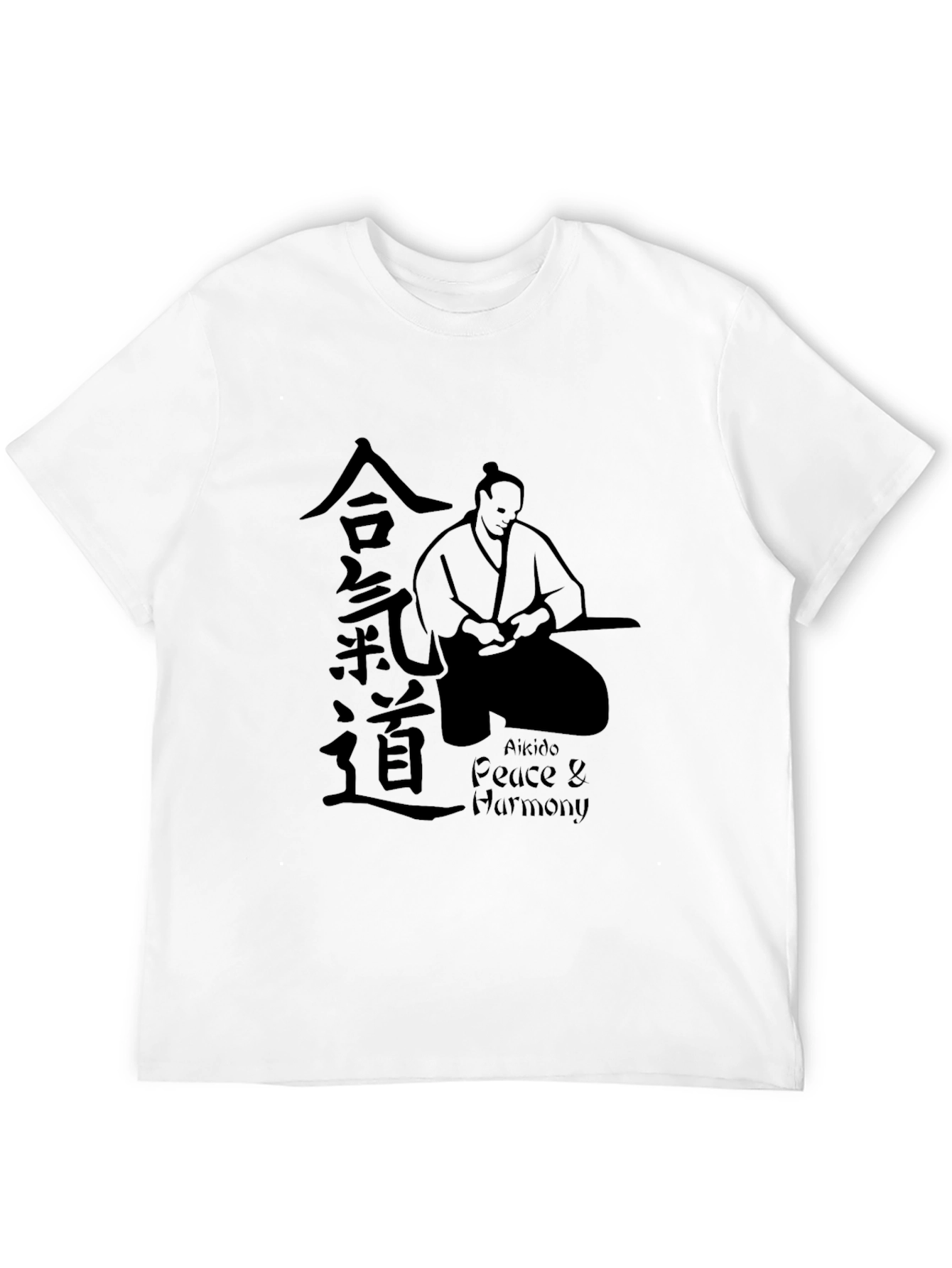 Aikido Peace & Harmony Black T-Shirt