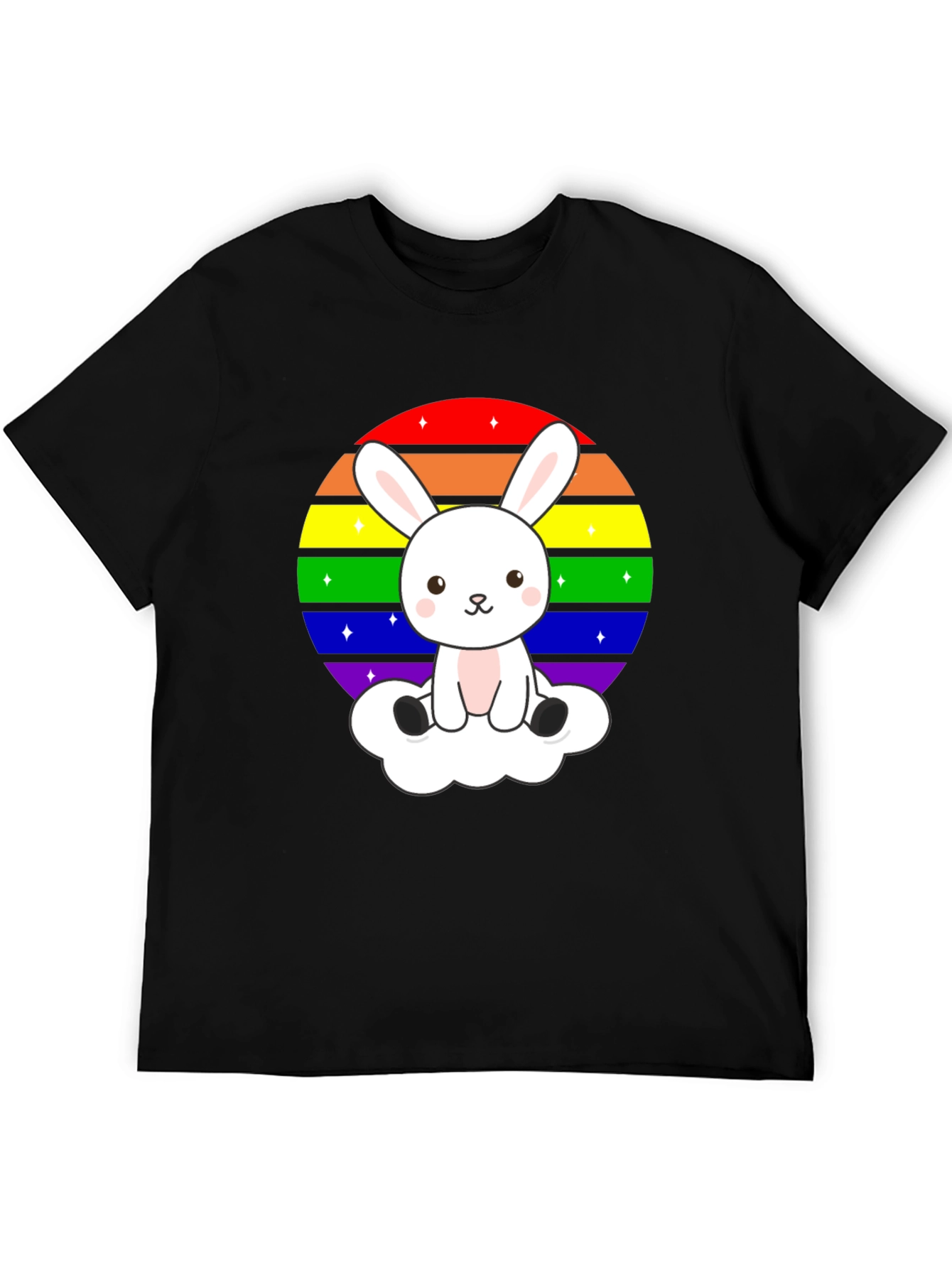 Rainbow Bunny T-Shirt - Cute Kawaii Pride Tee
