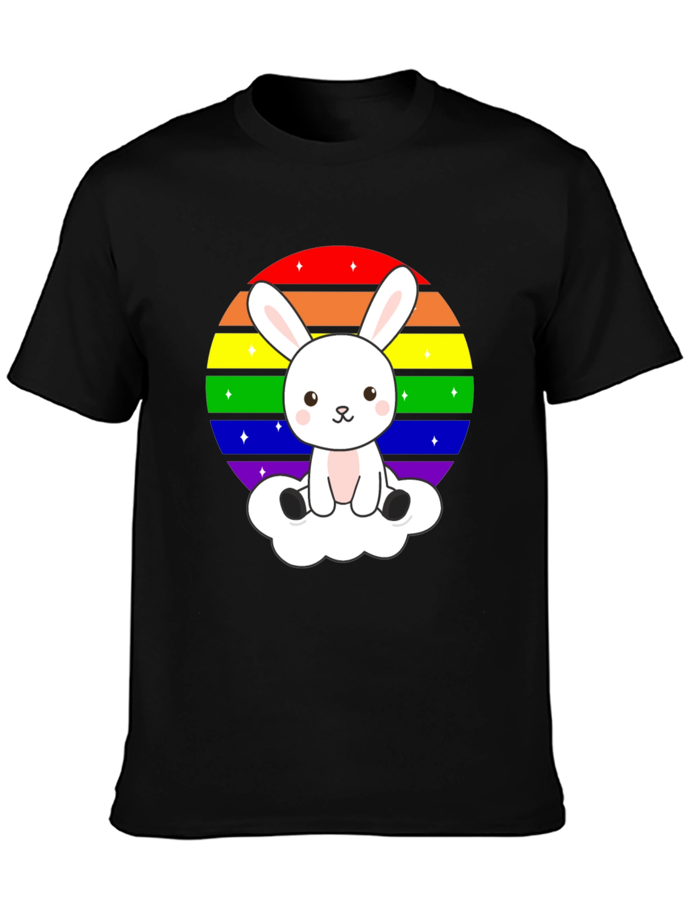Rainbow Bunny T-Shirt - Cute Kawaii Pride Tee