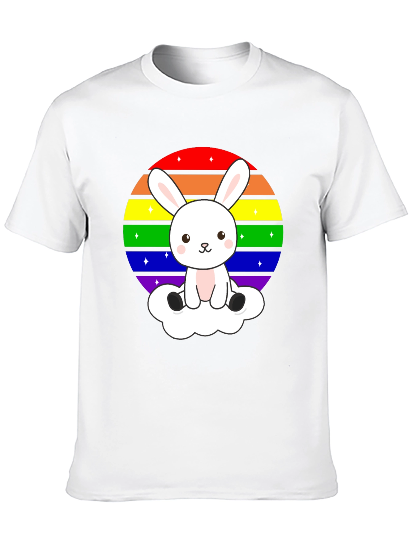 Rainbow Bunny T-Shirt - Cute Kawaii Pride Tee