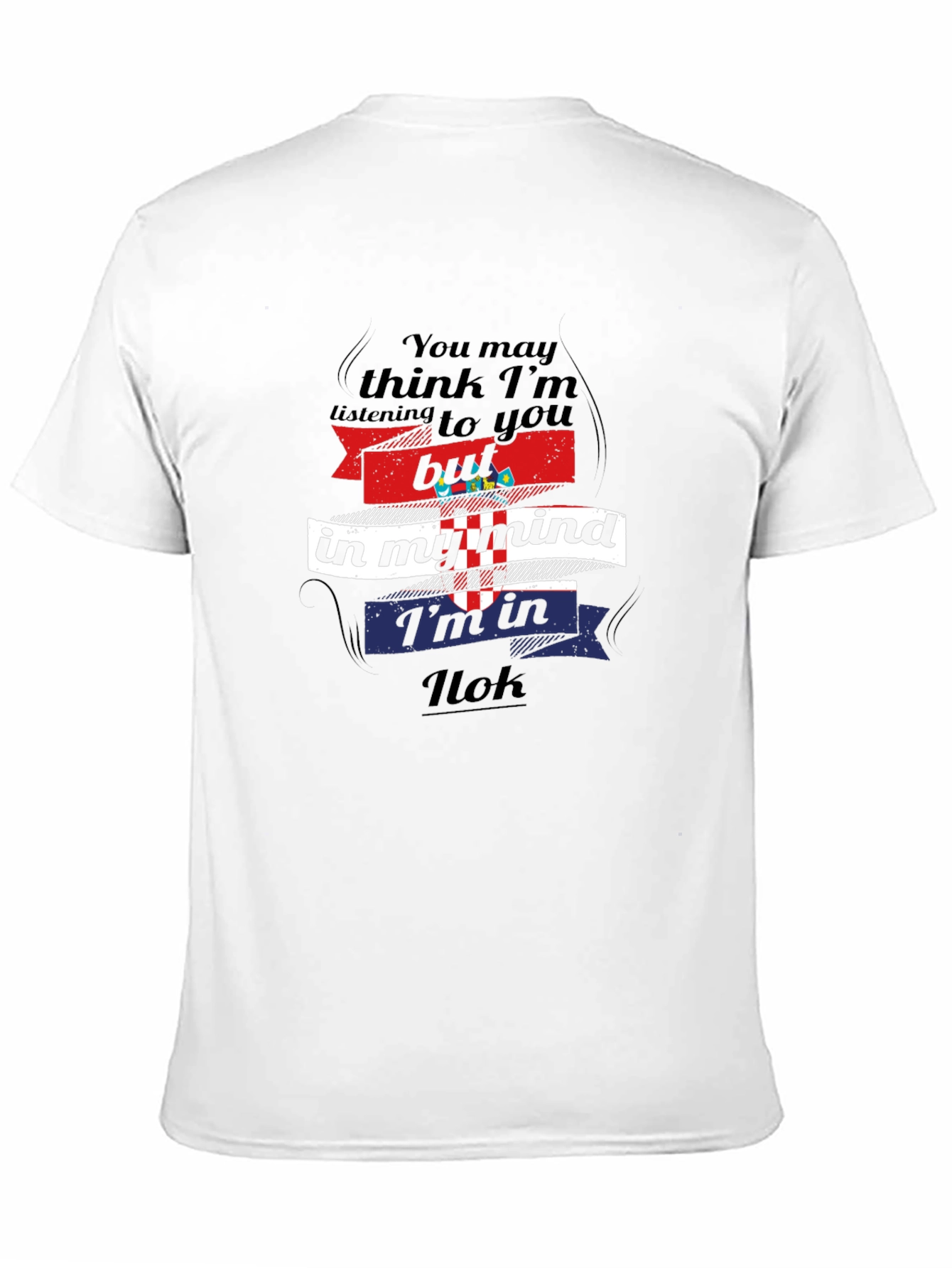 Funny Ilok Croatia T-Shirt Croatian Flag Design