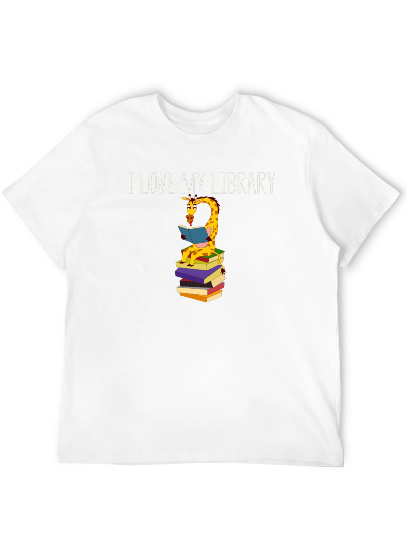 I Love My Library Giraffe T-Shirt