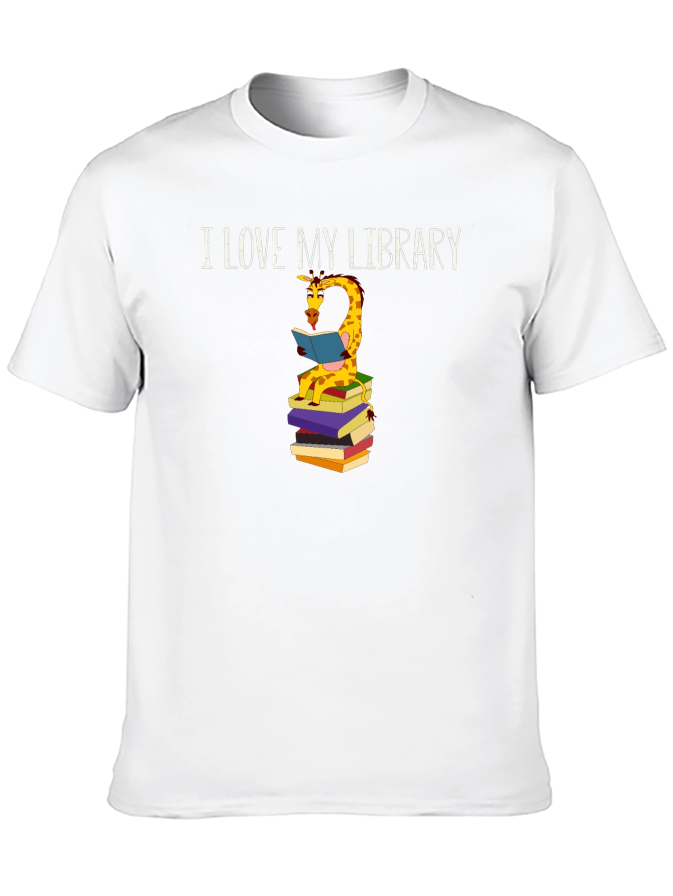 I Love My Library Giraffe T-Shirt
