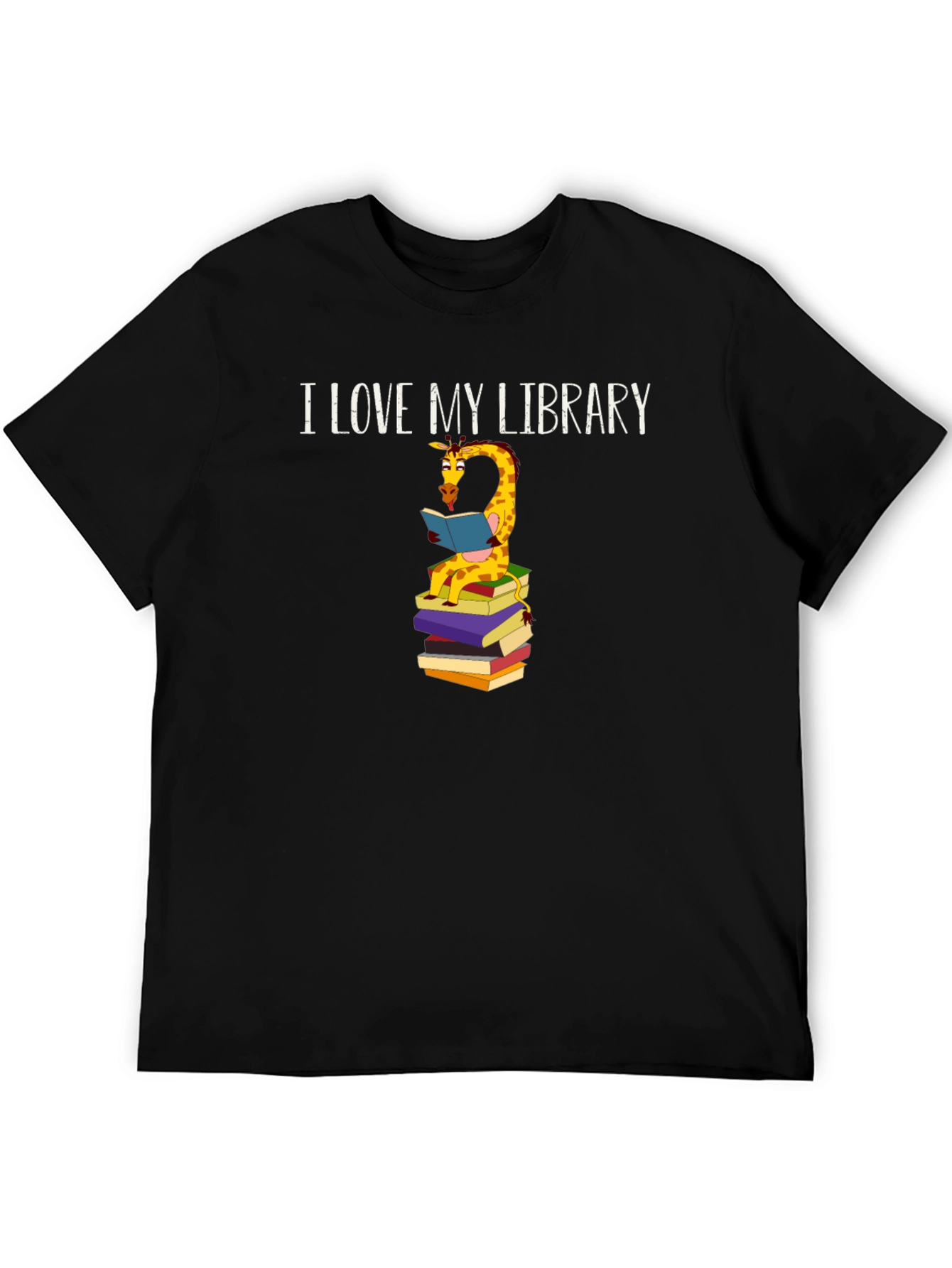I Love My Library Giraffe T-Shirt