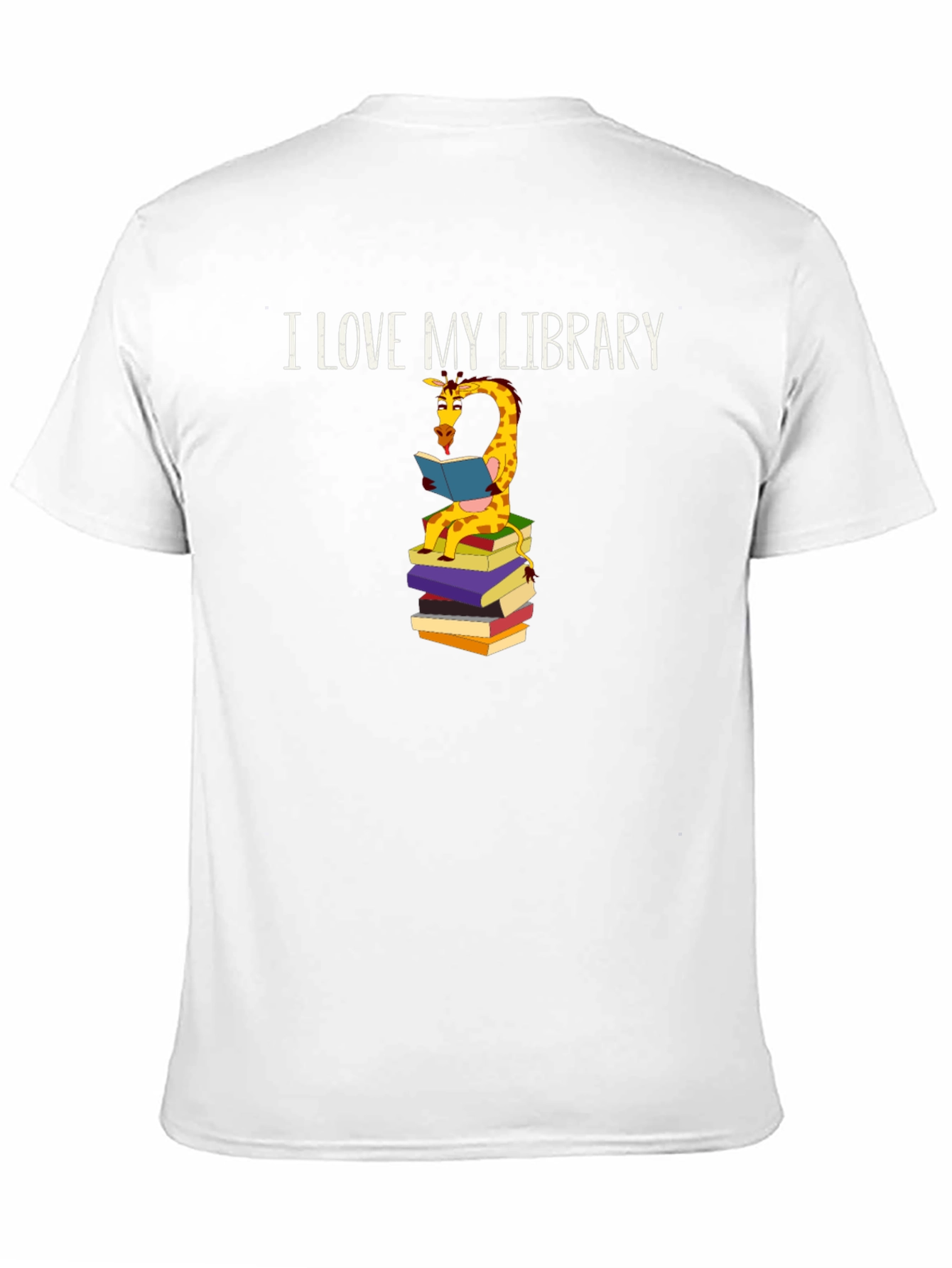 I Love My Library Giraffe T-Shirt