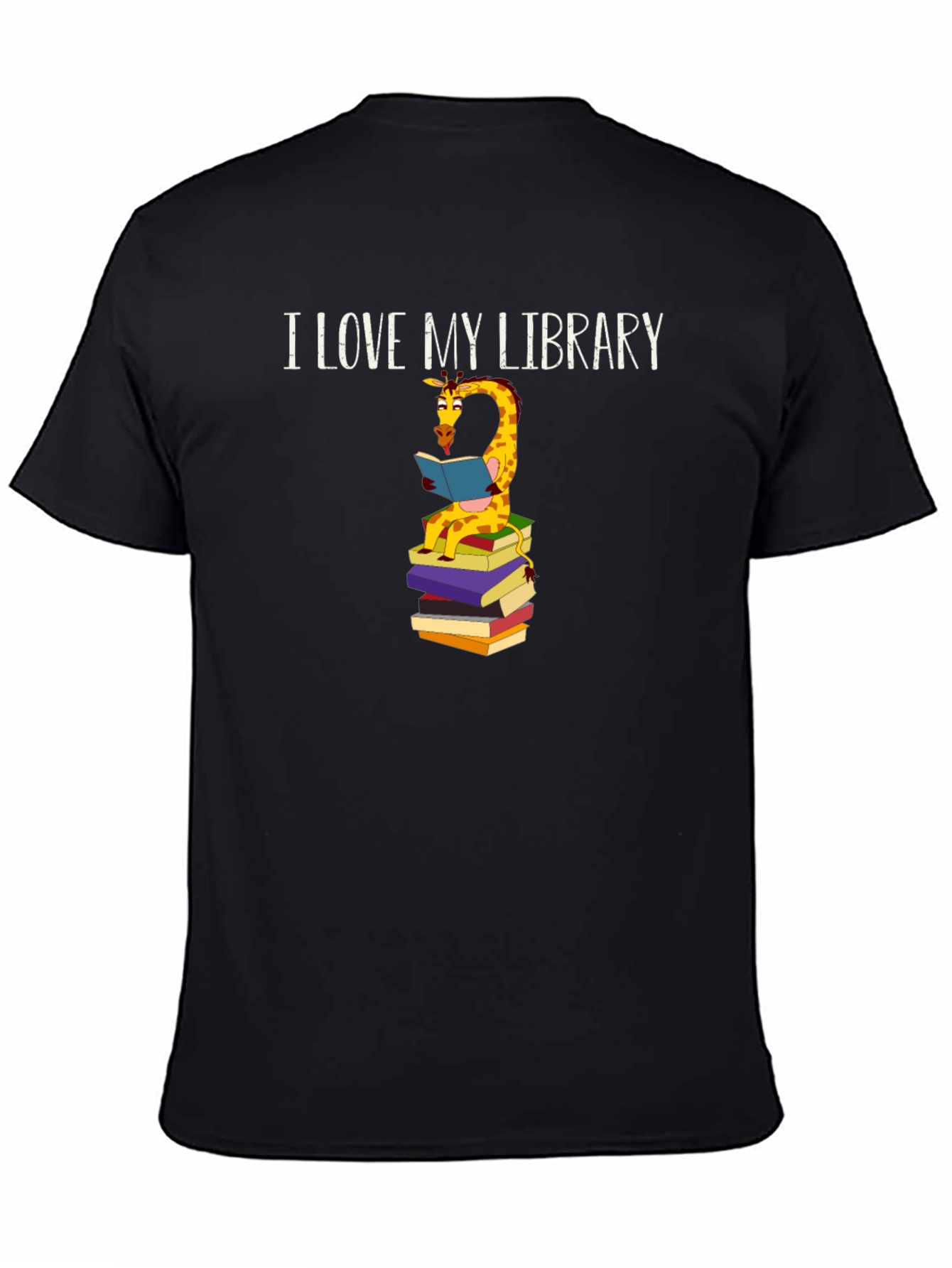 I Love My Library Giraffe T-Shirt