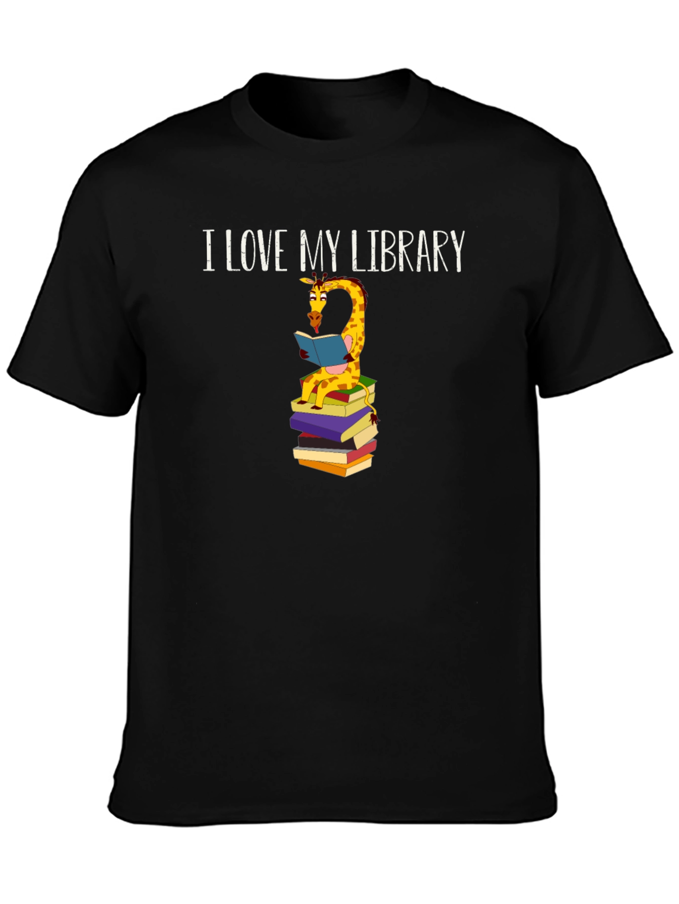 I Love My Library Giraffe T-Shirt