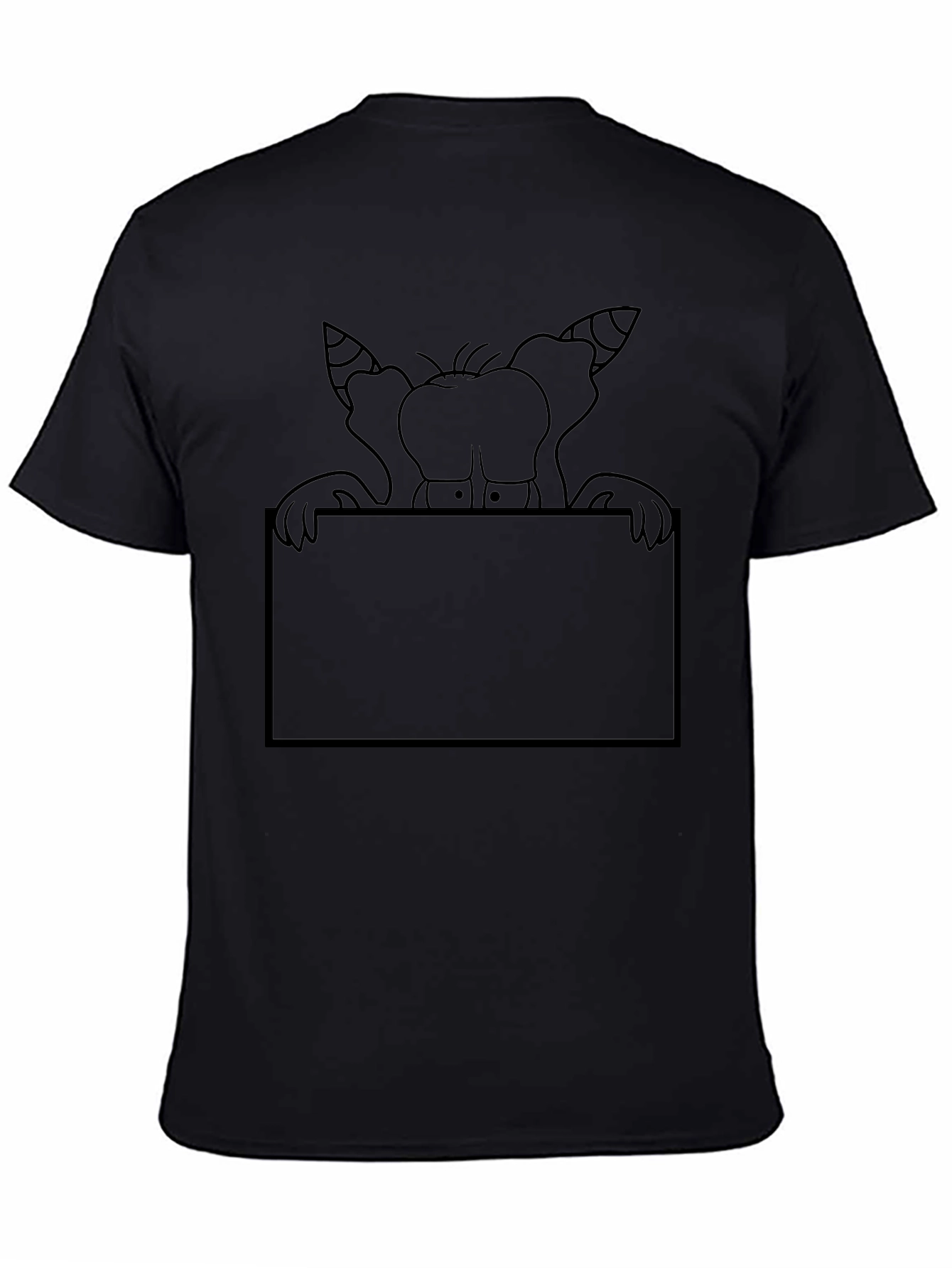Cartoon Graphic Black T-Shirt