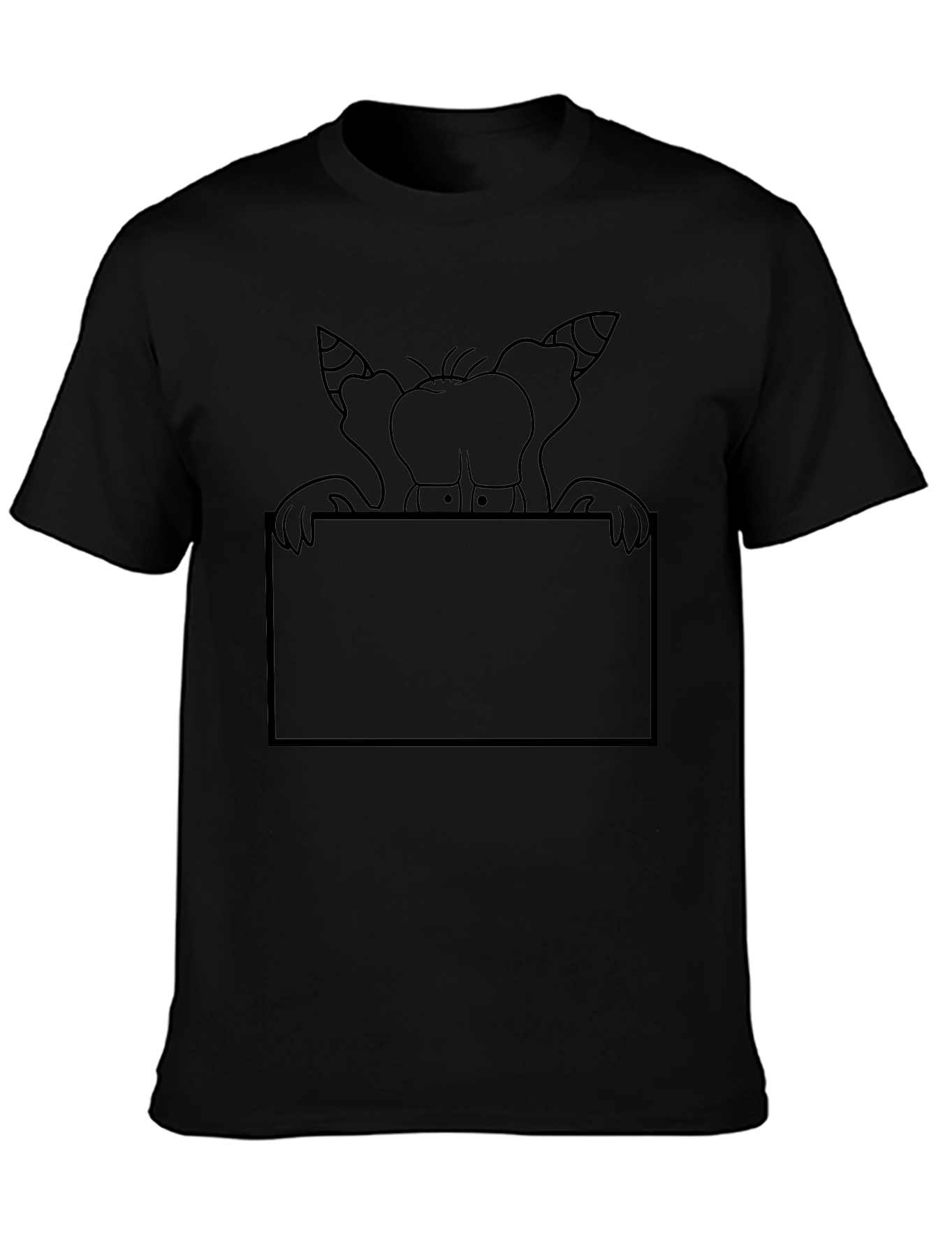 Cartoon Graphic Black T-Shirt