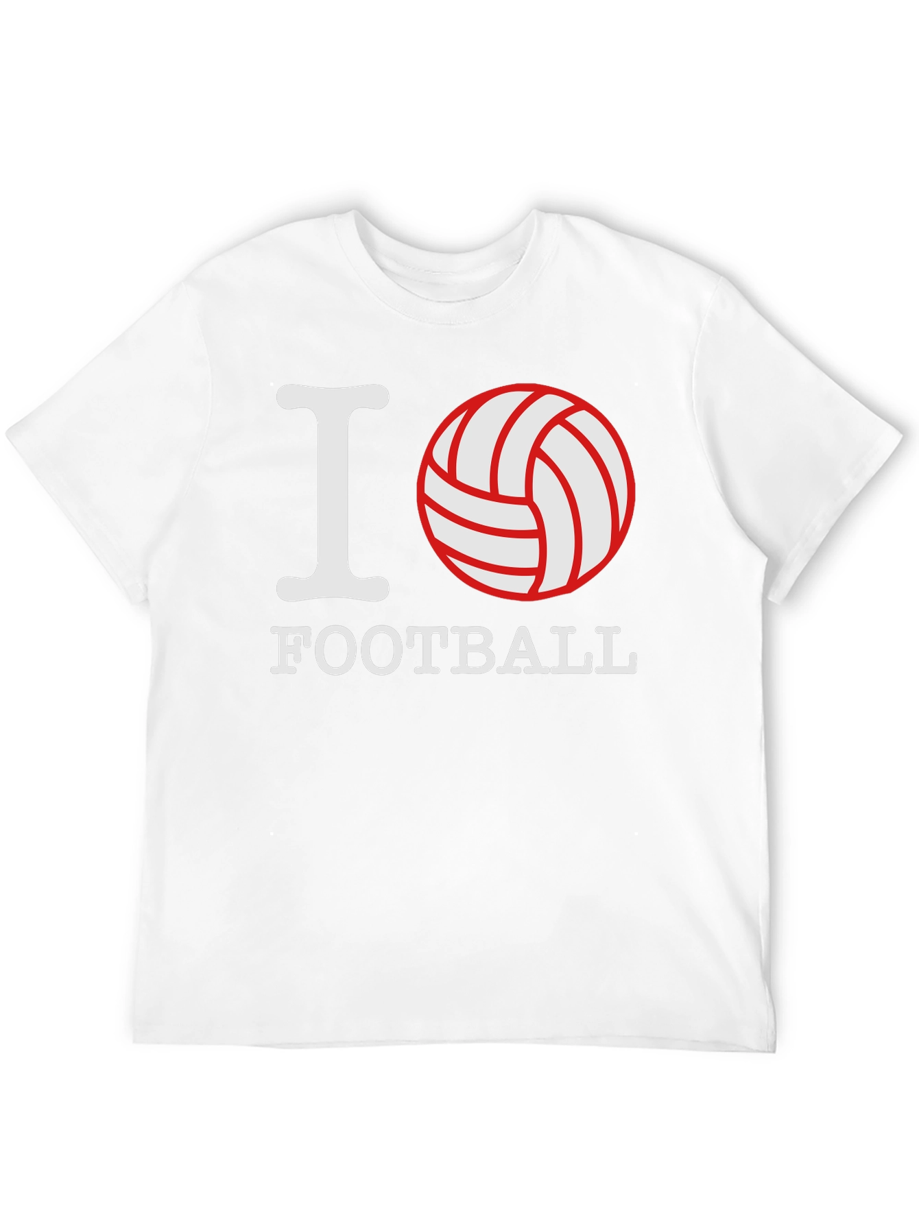 I Love Football Graphic Tee - Black Cotton T-Shirt