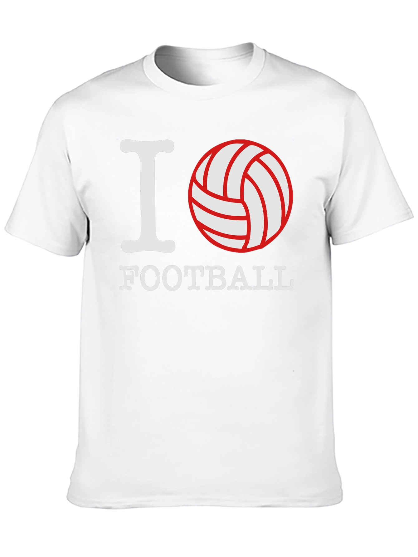 I Love Football Graphic Tee - Black Cotton T-Shirt