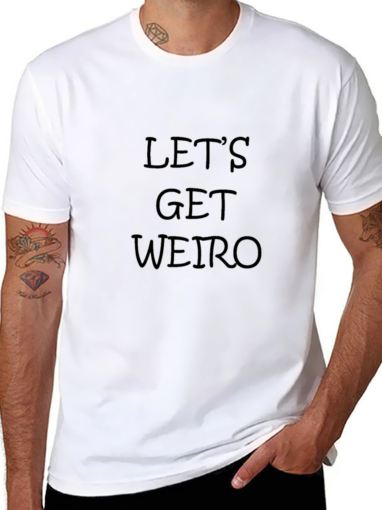 Lets Get Weird Graphic Tee - Mens Black T-Shirt