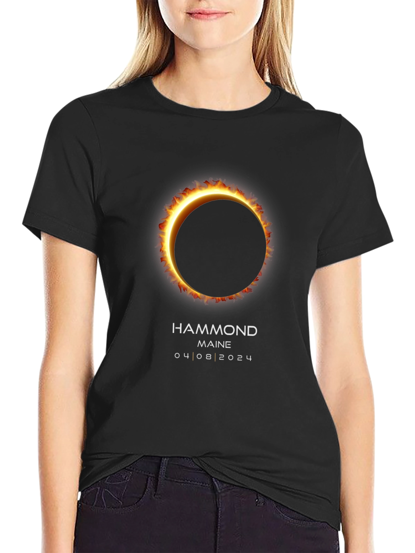 Total Solar Eclipse T-Shirt - Hammond Maine 04/08/2024