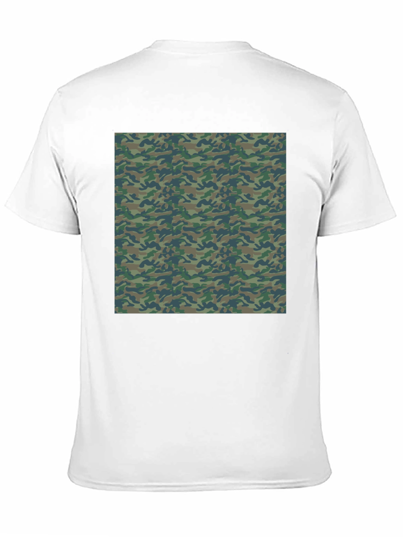 Camo Print Mens Black T-Shirt