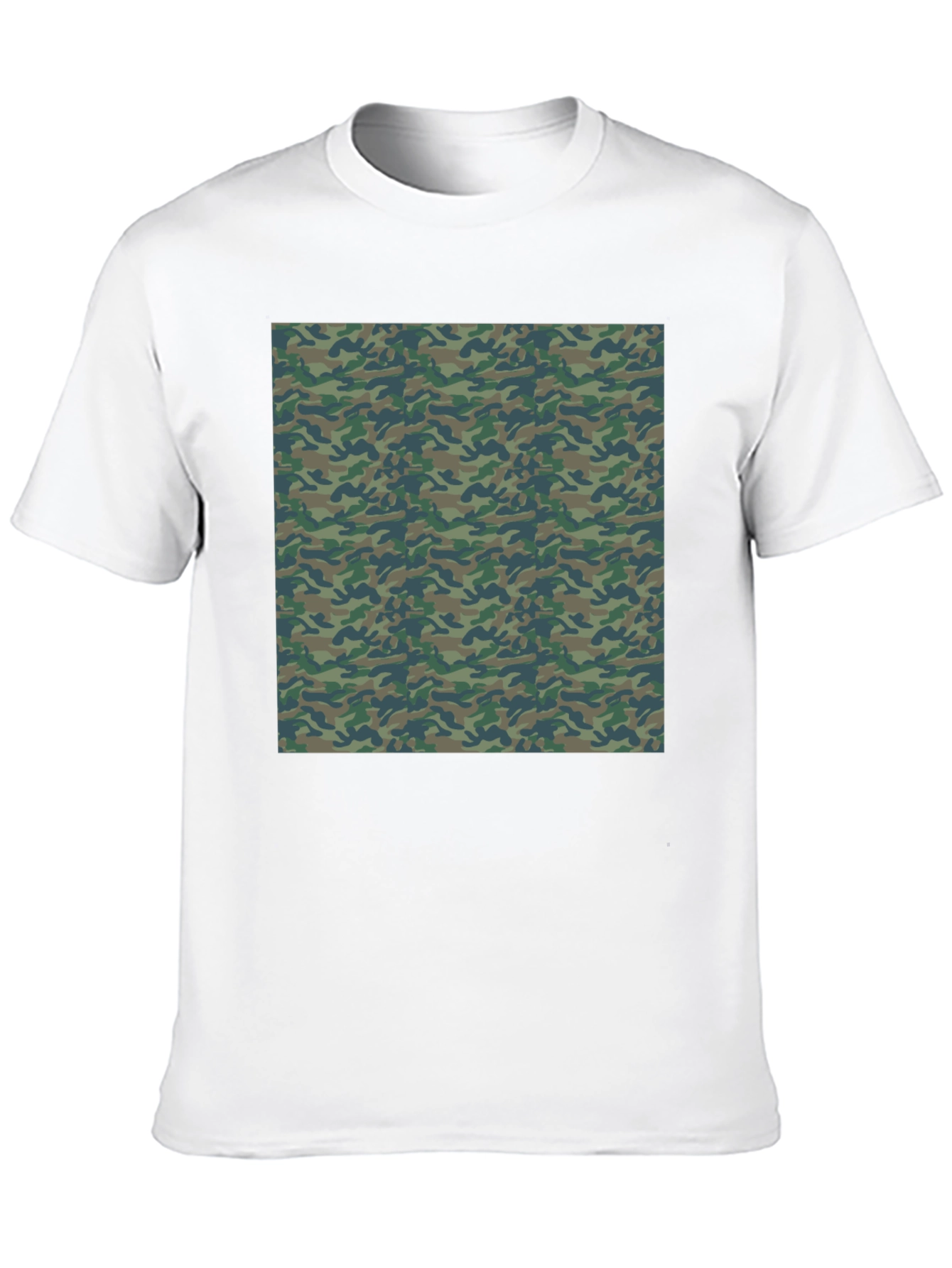 Camo Print Mens Black T-Shirt