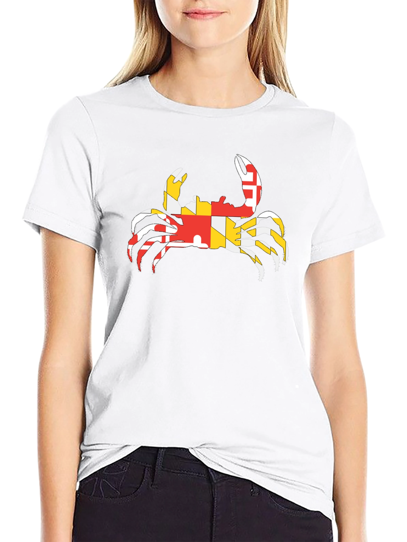 Maryland Flag Crab Graphic T-Shirt