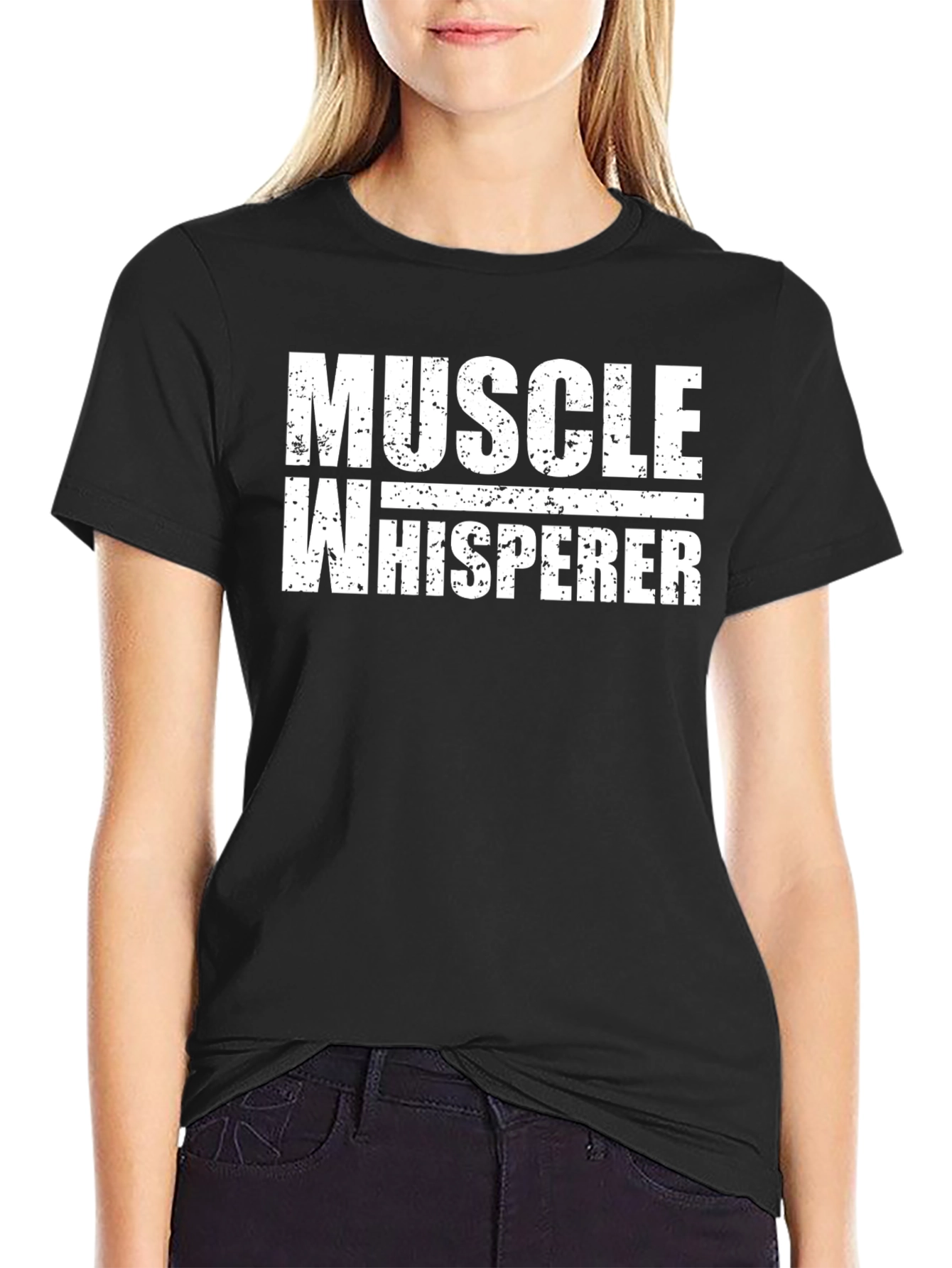 Muscle Whisperer Graphic T-Shirt - Black Cotton Tee
