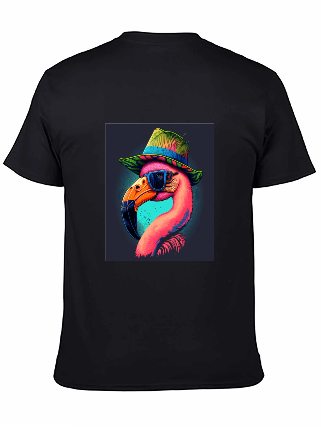 Cool Flamingo Graphic T-Shirt - Black