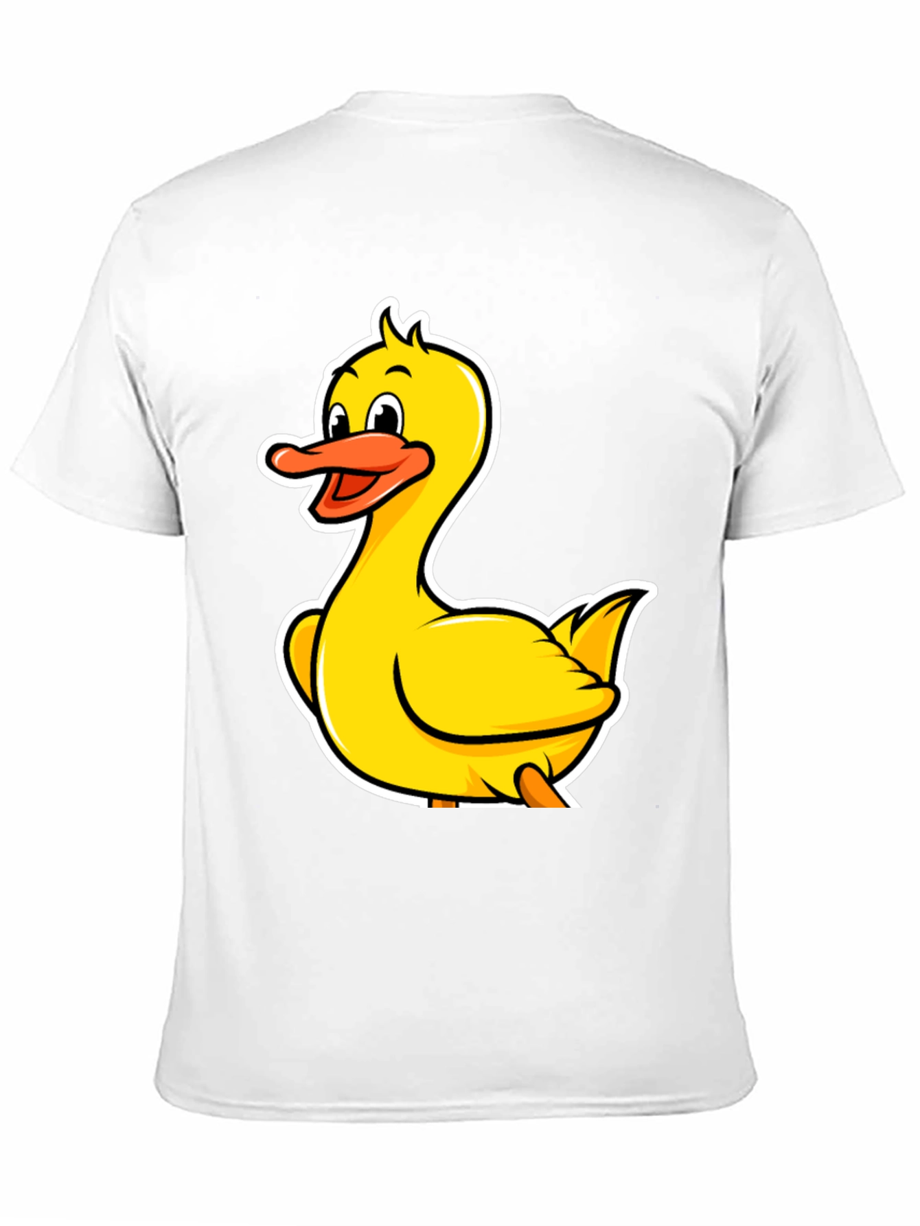 Duck Cartoon Black T-Shirt