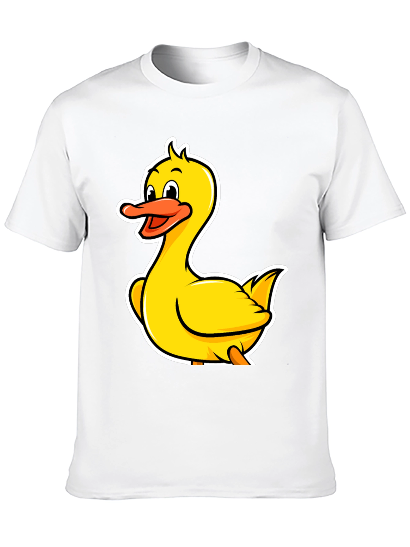 Duck Cartoon Black T-Shirt