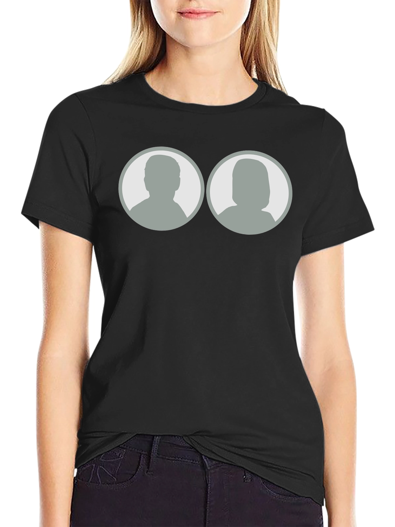 Silhouette Couple Black T-Shirt