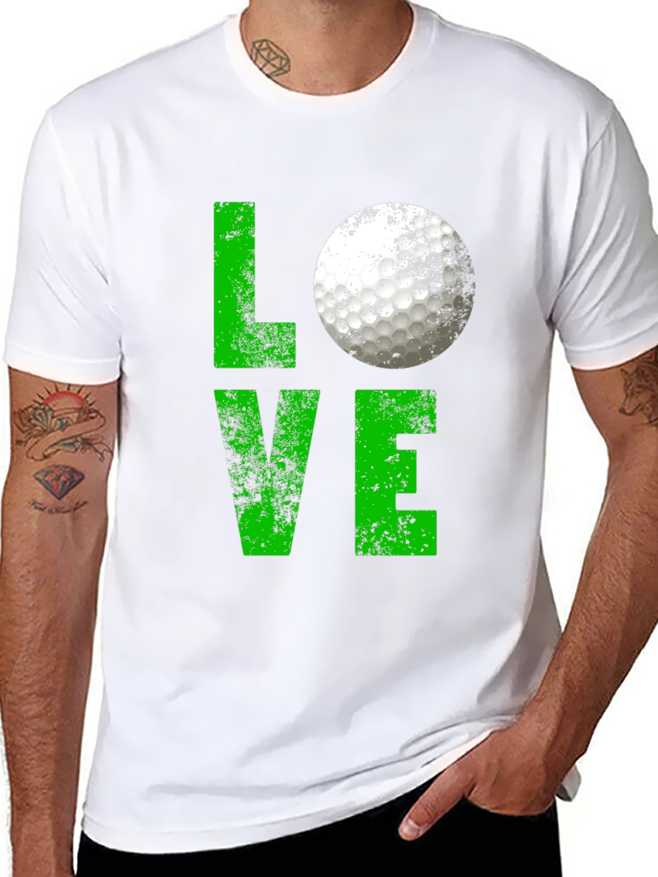 Love Golf Tee - Golf Ball Graphic T-Shirt