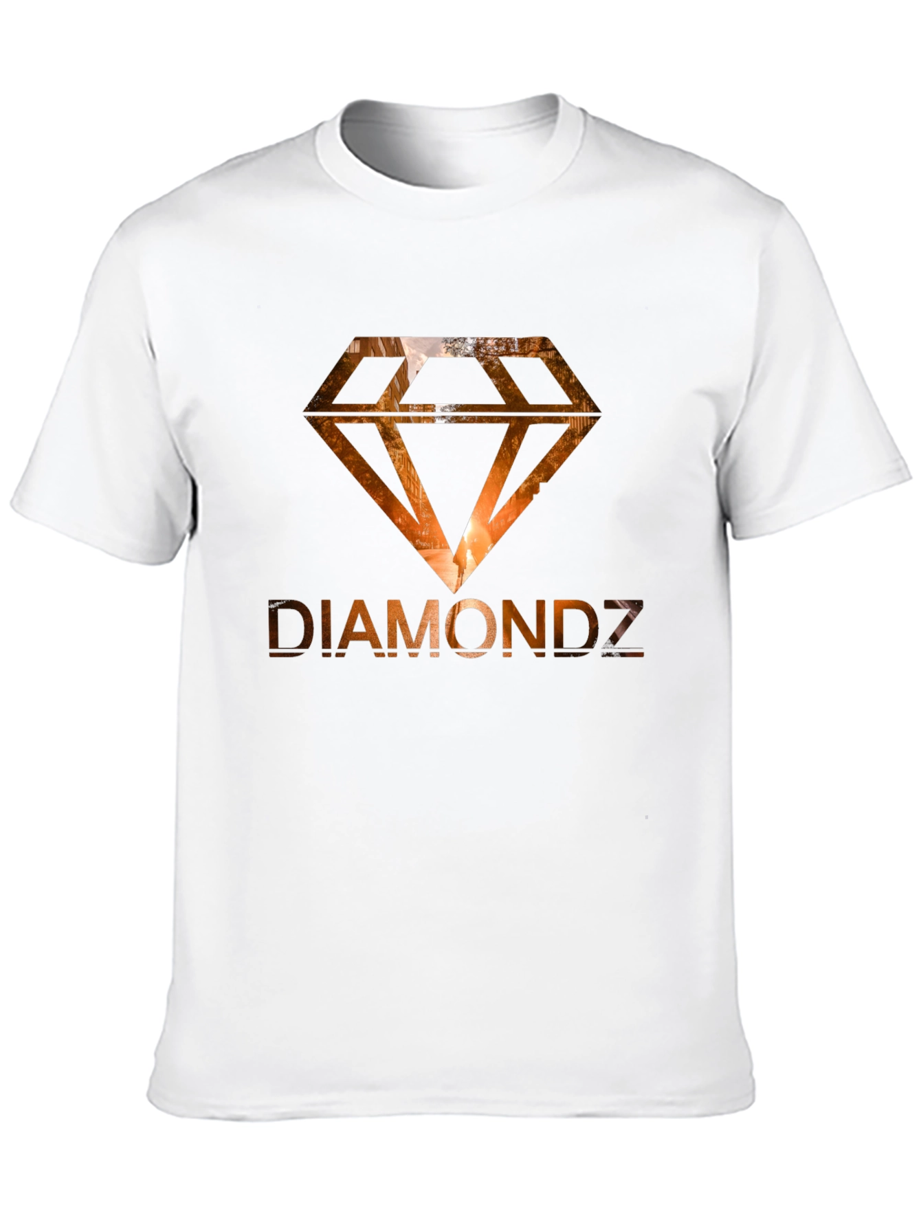 Diamondz Graphic Print Black T-Shirt