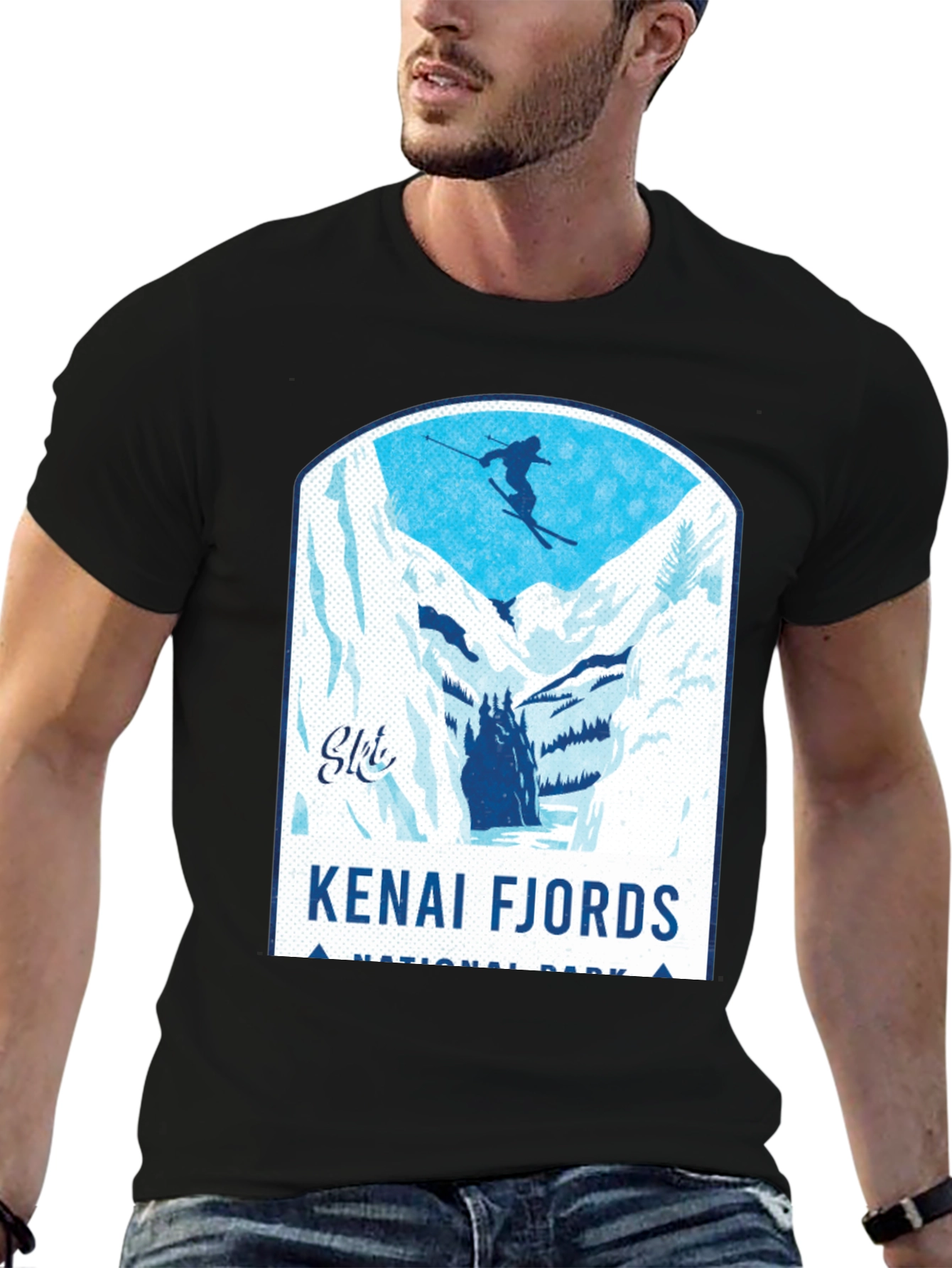 Kenai Fjords National Park Skiing T-Shirt