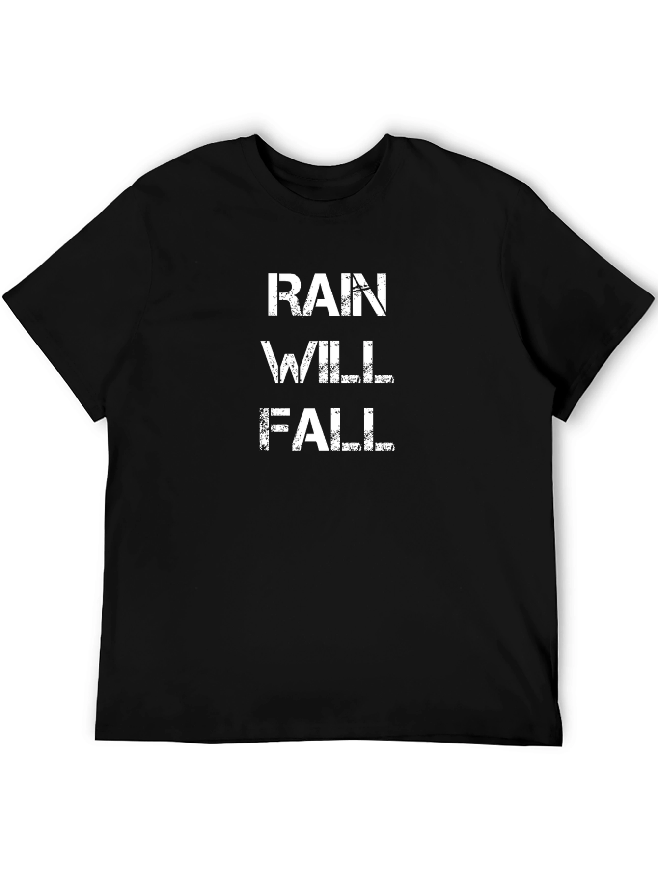 Rain Will Fall Graphic Tee - Black Cotton T-Shirt