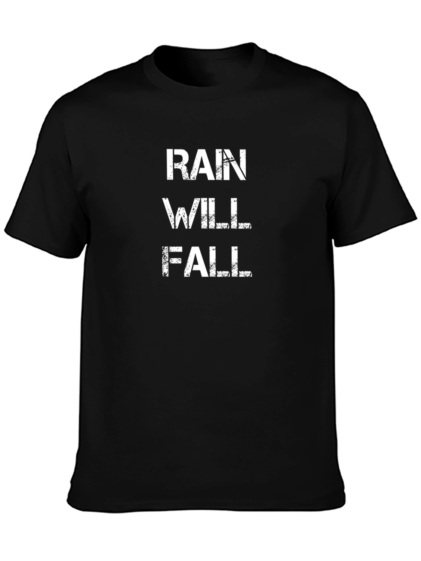 Rain Will Fall Graphic Tee - Black Cotton T-Shirt