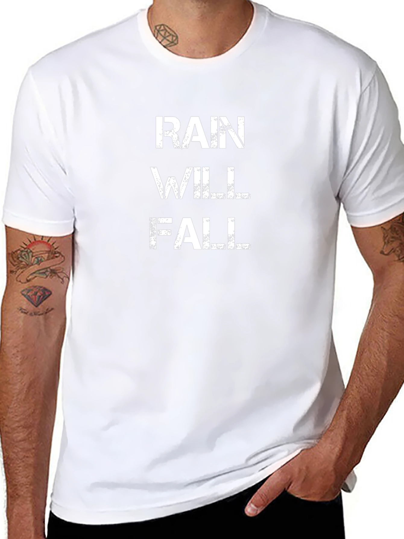 Rain Will Fall Graphic Tee - Black Cotton T-Shirt