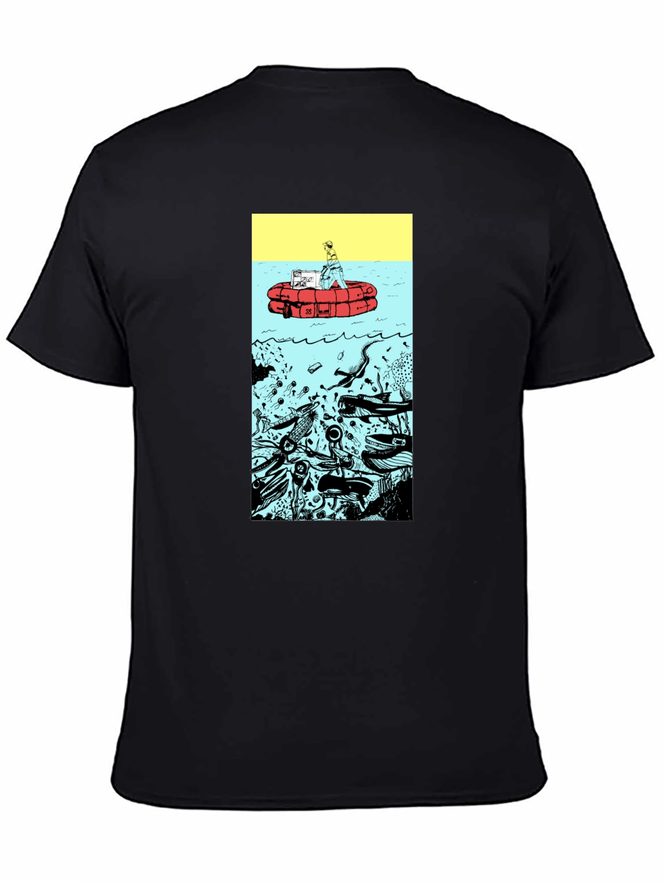 Unique Graphic Print Black T-Shirt