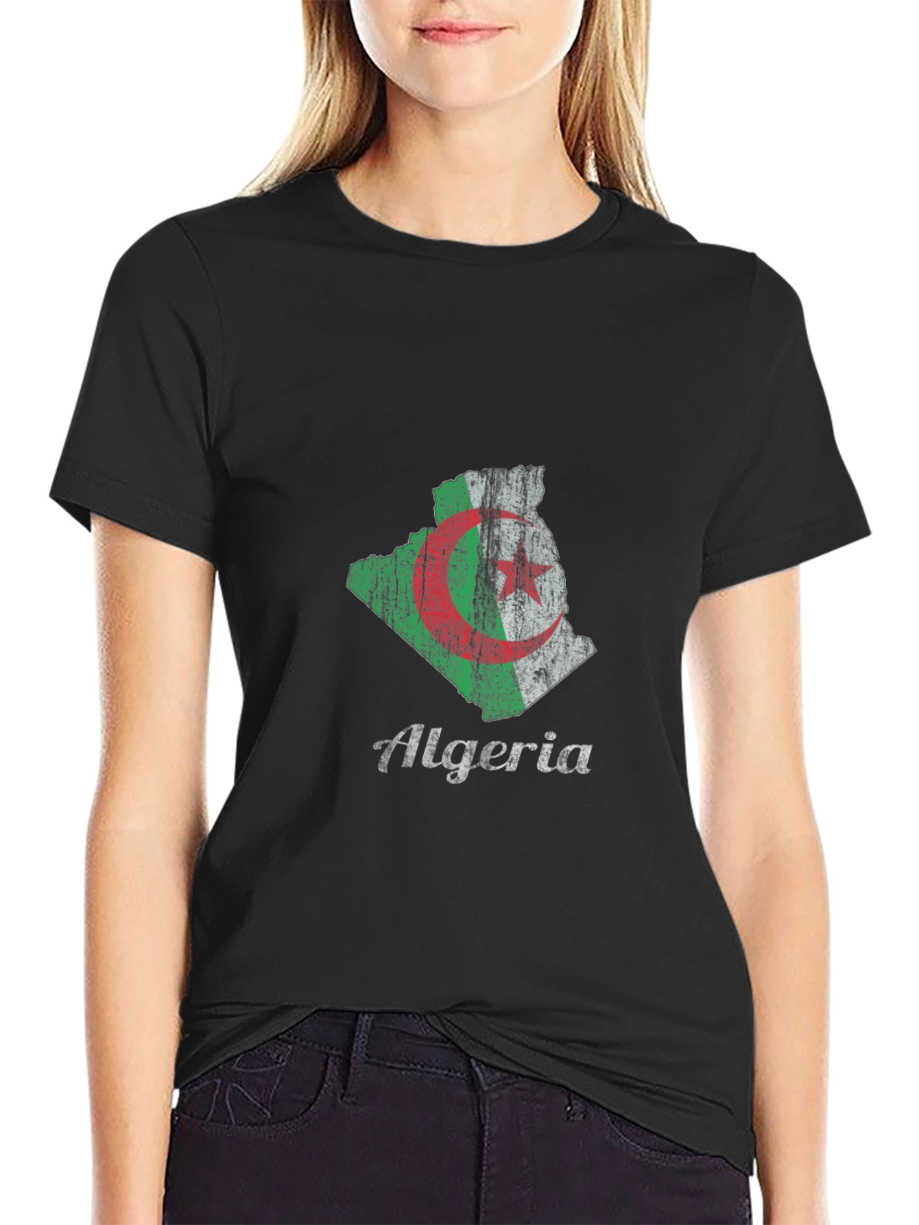 Algeria Flag Map T-Shirt