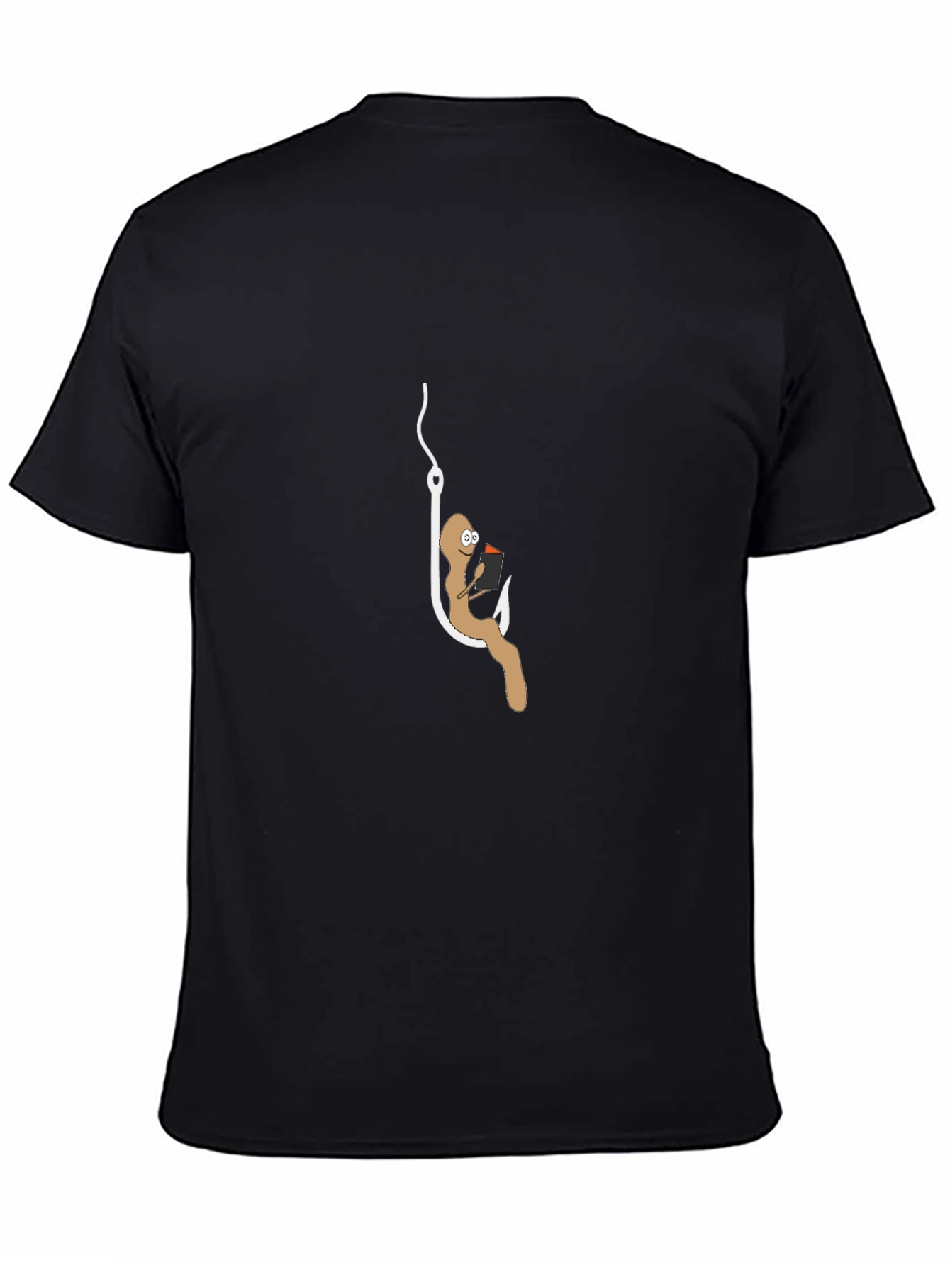 Humorous Worm on Hook T-Shirt