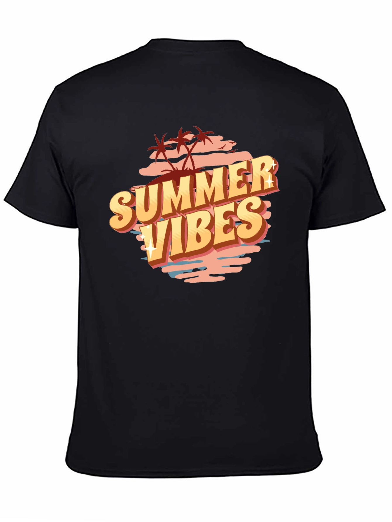 Summer Vibes Graphic Tee - Black