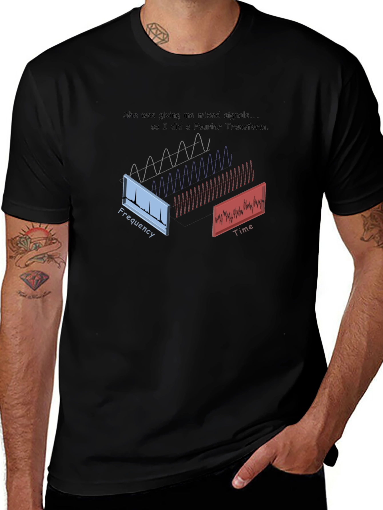 Mixed Signals Fourier Transform Graphic Tee