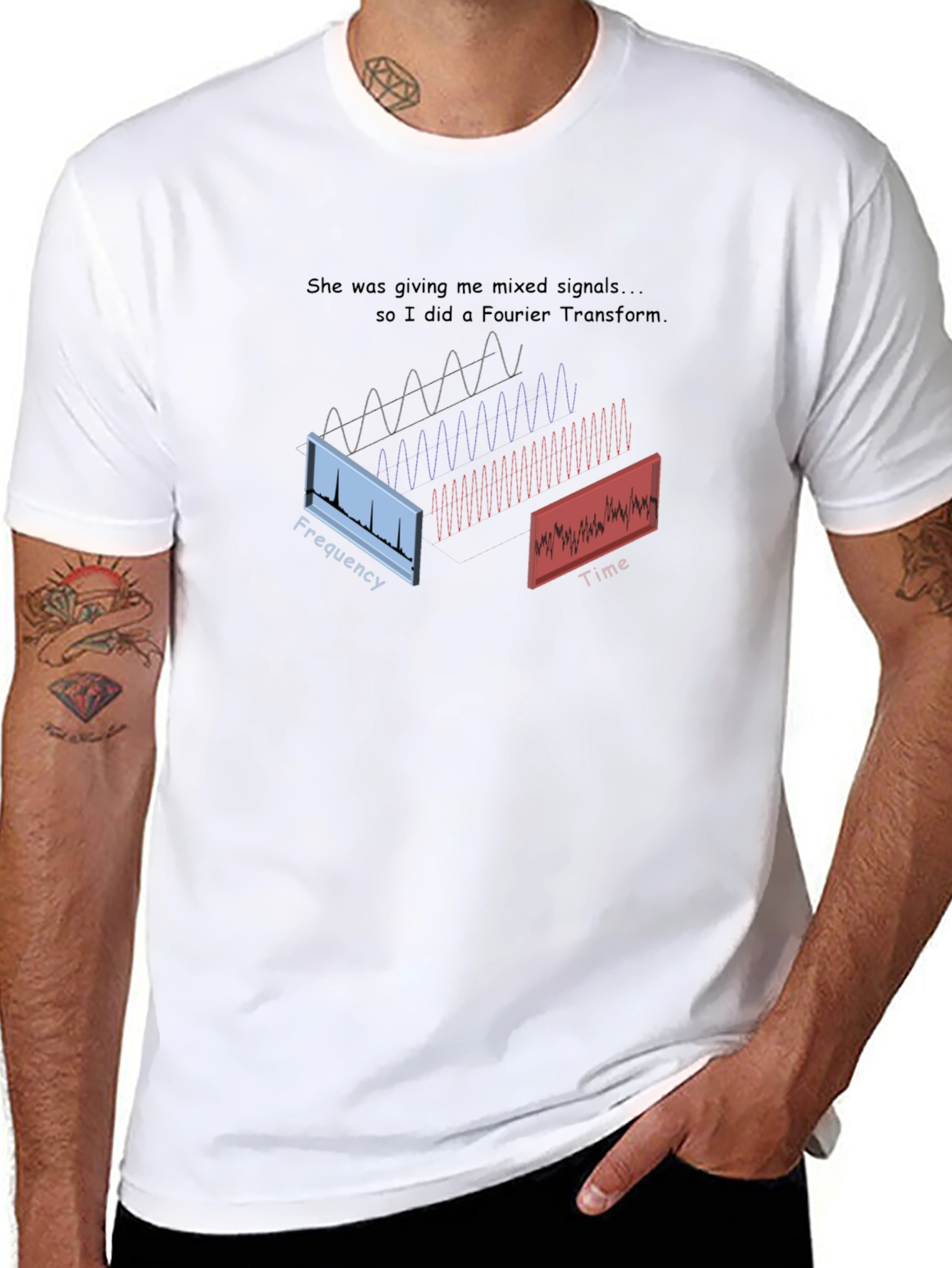 Mixed Signals Fourier Transform Graphic Tee