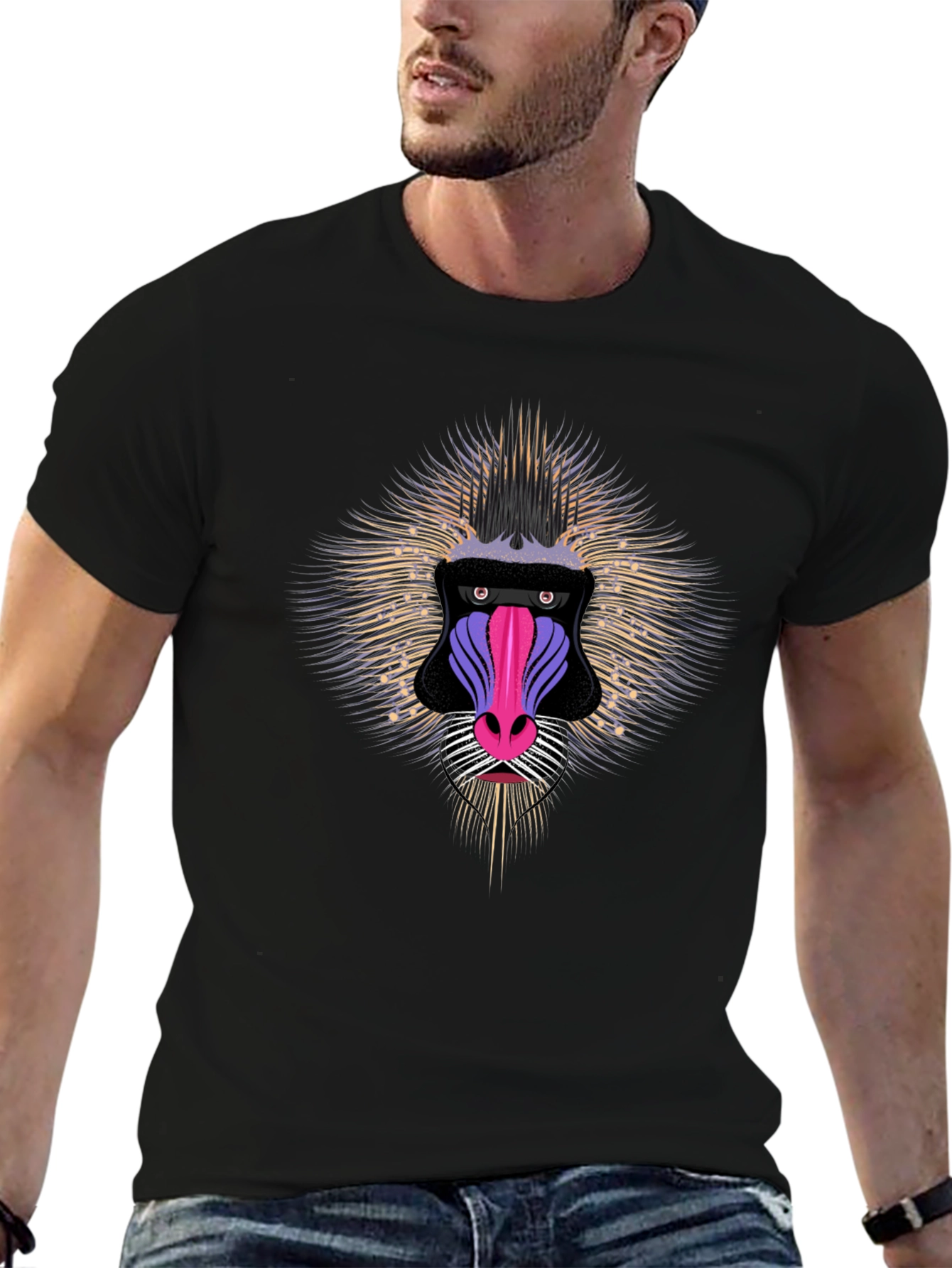 Mandrill Graphic T-Shirt - Bold Animal Design