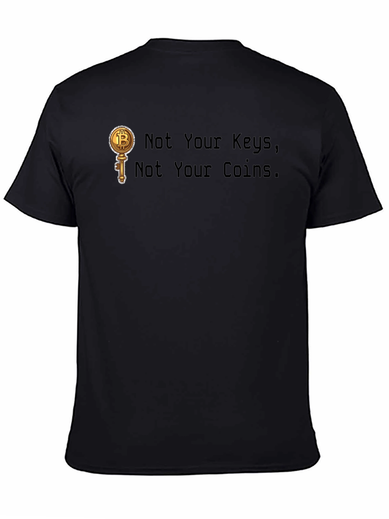 Bitcoin Crypto Key Black T-Shirt
