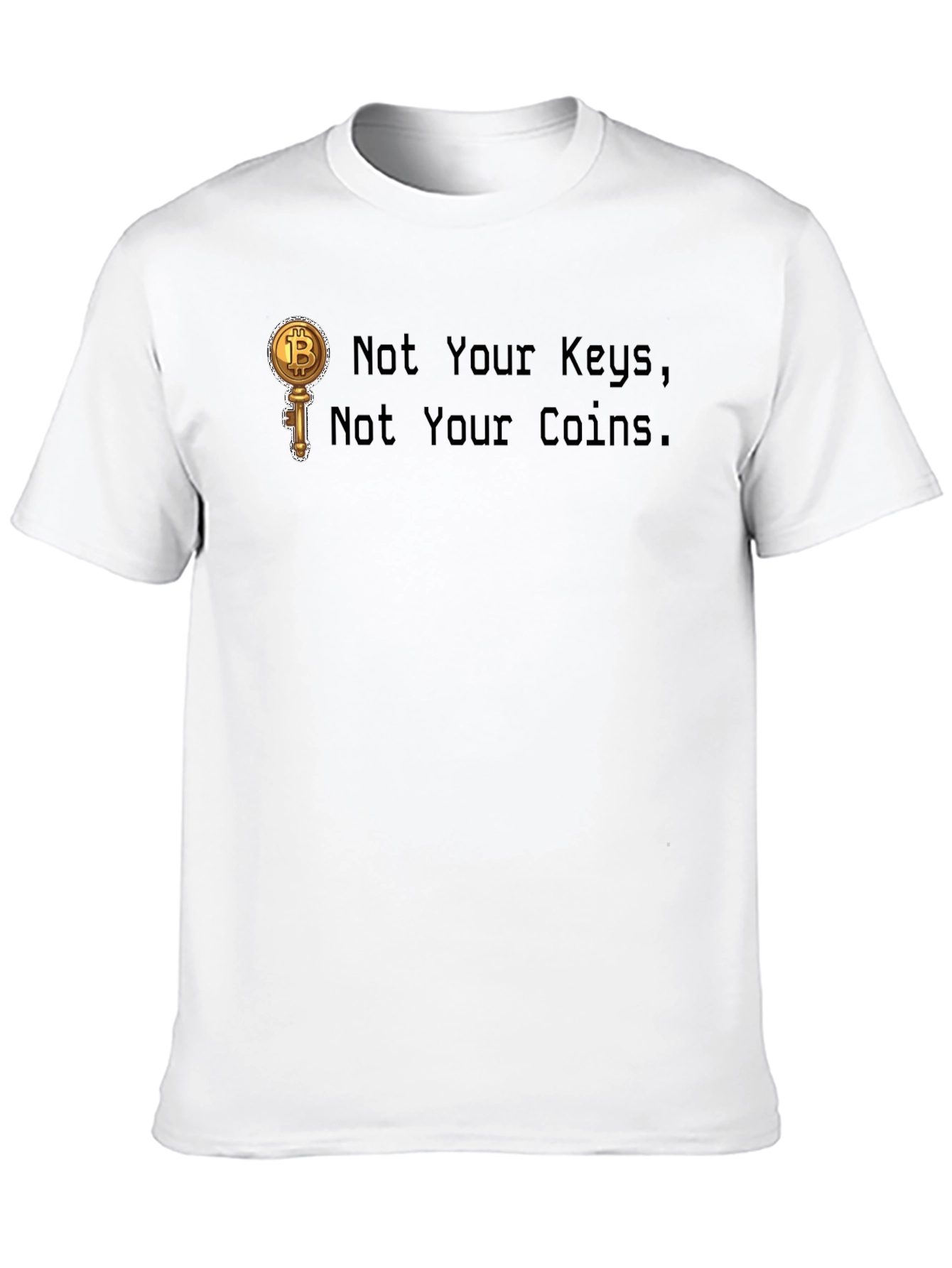 Bitcoin Crypto Key Black T-Shirt