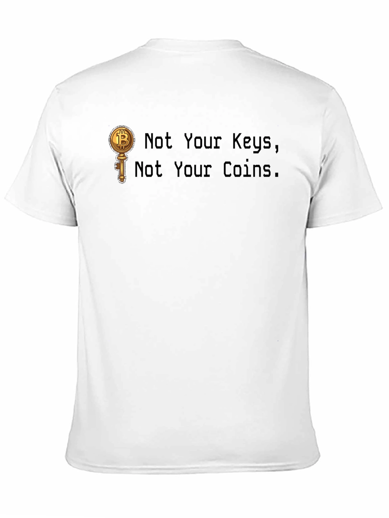 Bitcoin Crypto Key Black T-Shirt