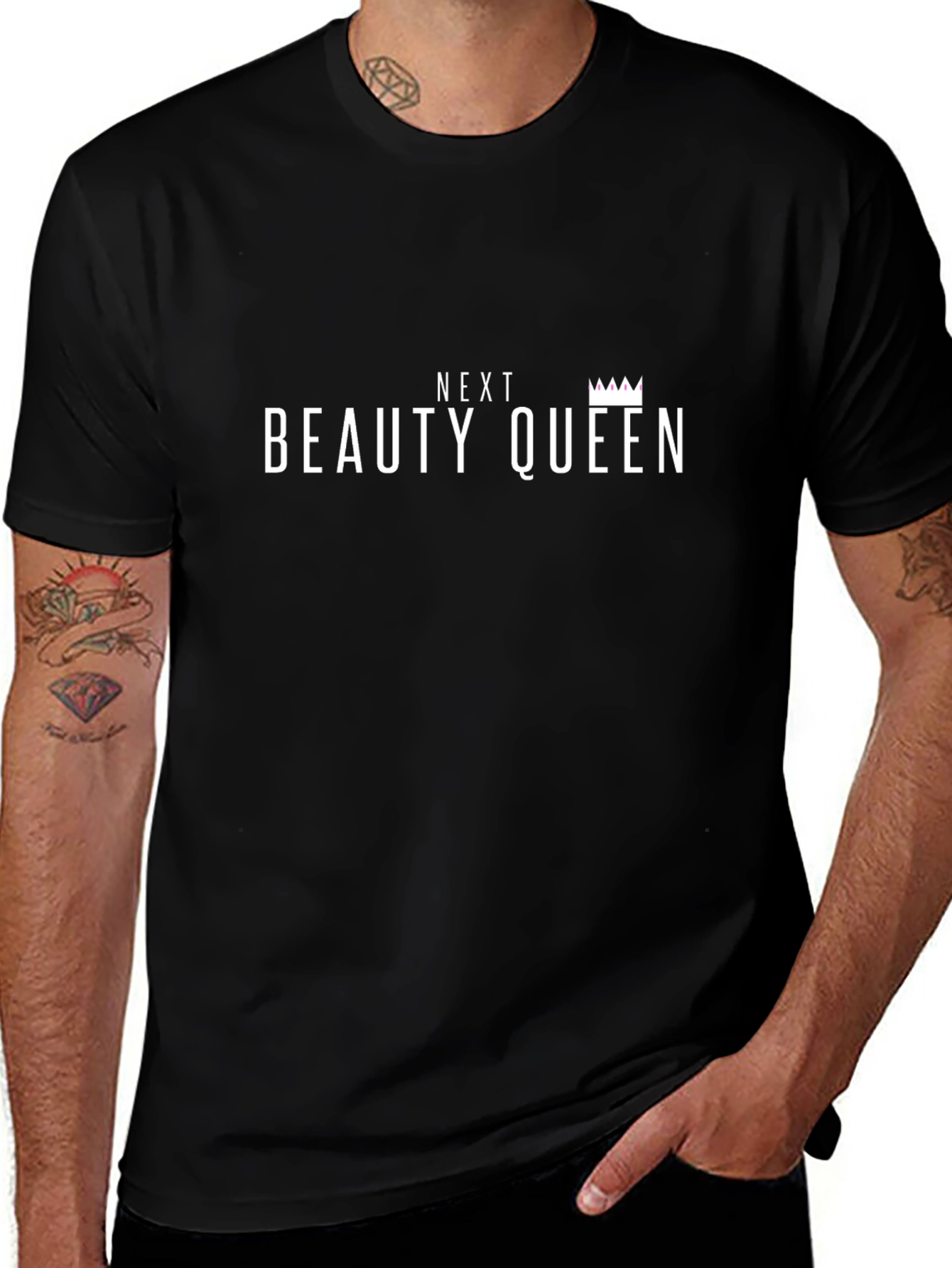 Next Beauty Queen Black Graphic Tee