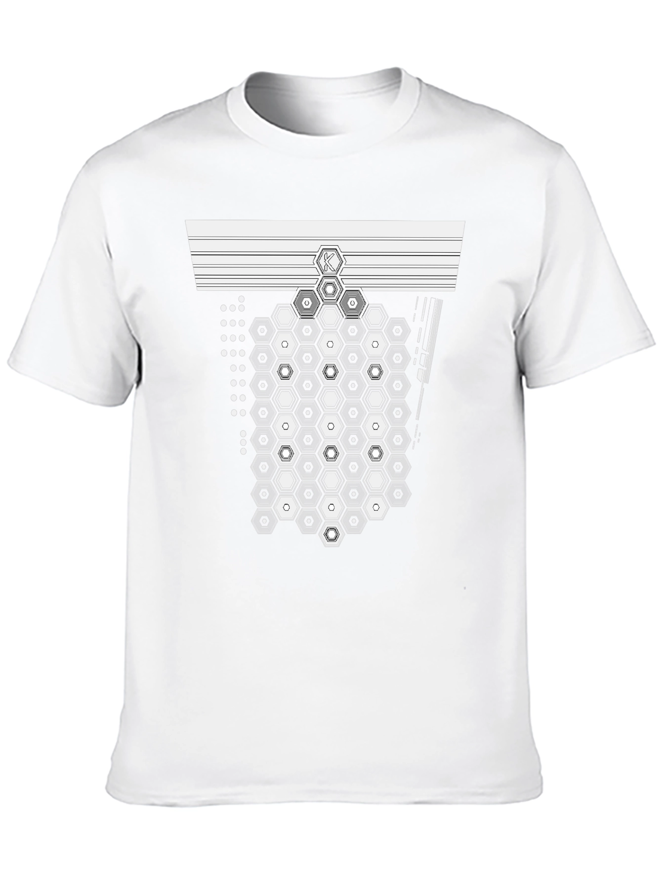 Geometric Hexagon T-Shirt - Modern Design