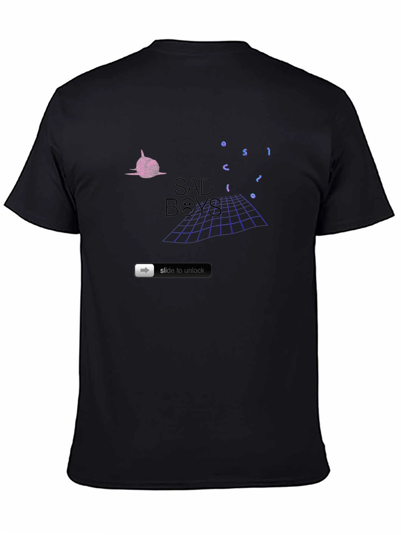 Sad Boys Graphic Print T-Shirt - Black