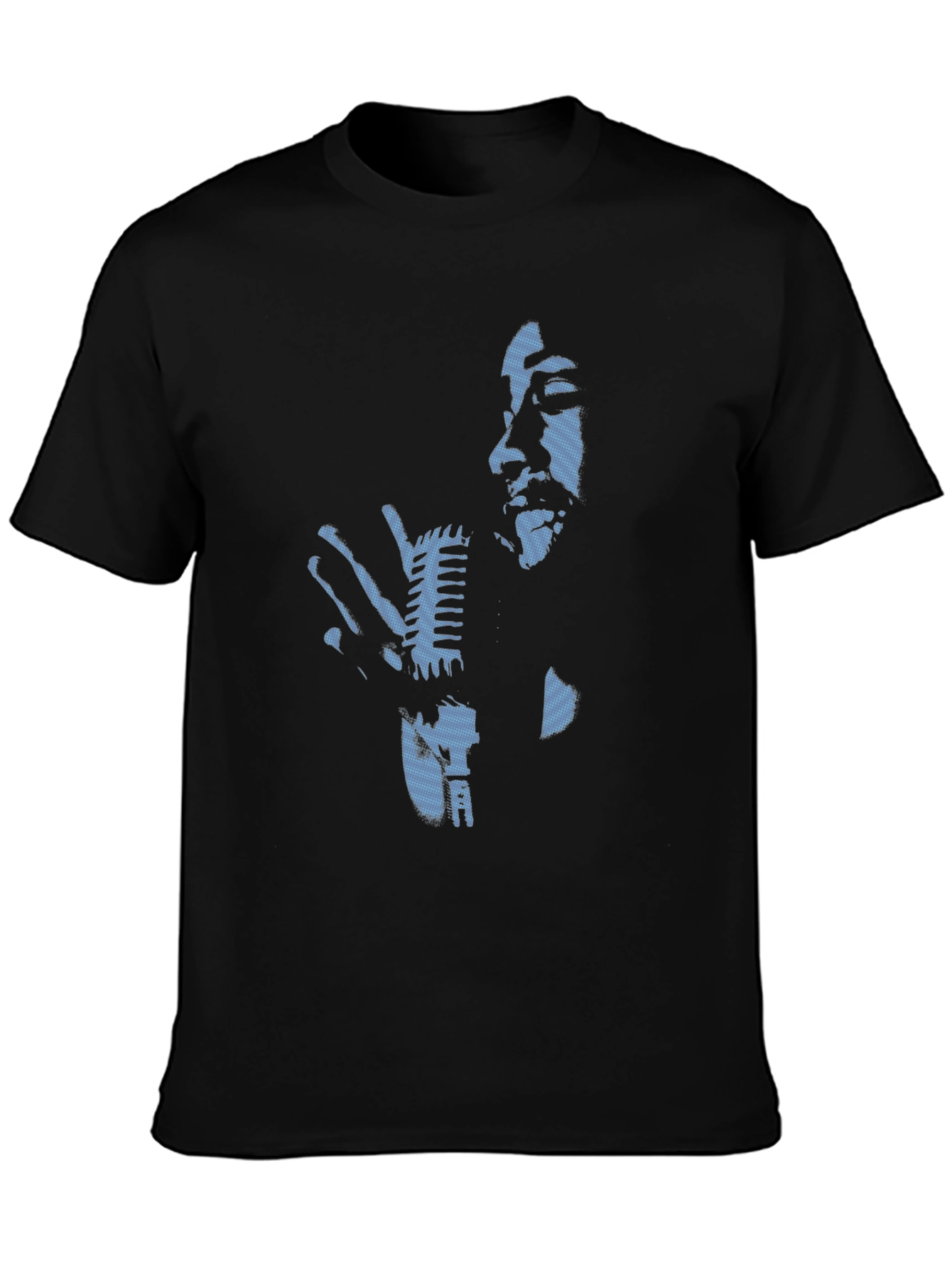 Retro Singer Graphic Black T-Shirt
